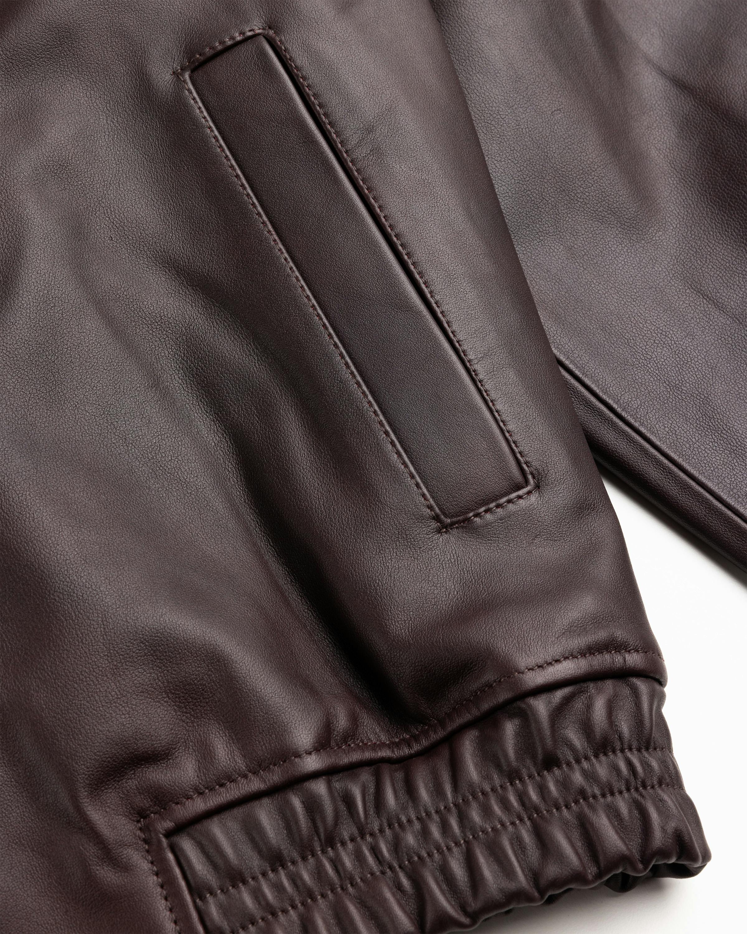 Highsnobiety HS05 – Leather Bomber - Leather Jackets - Ruby - Image 5