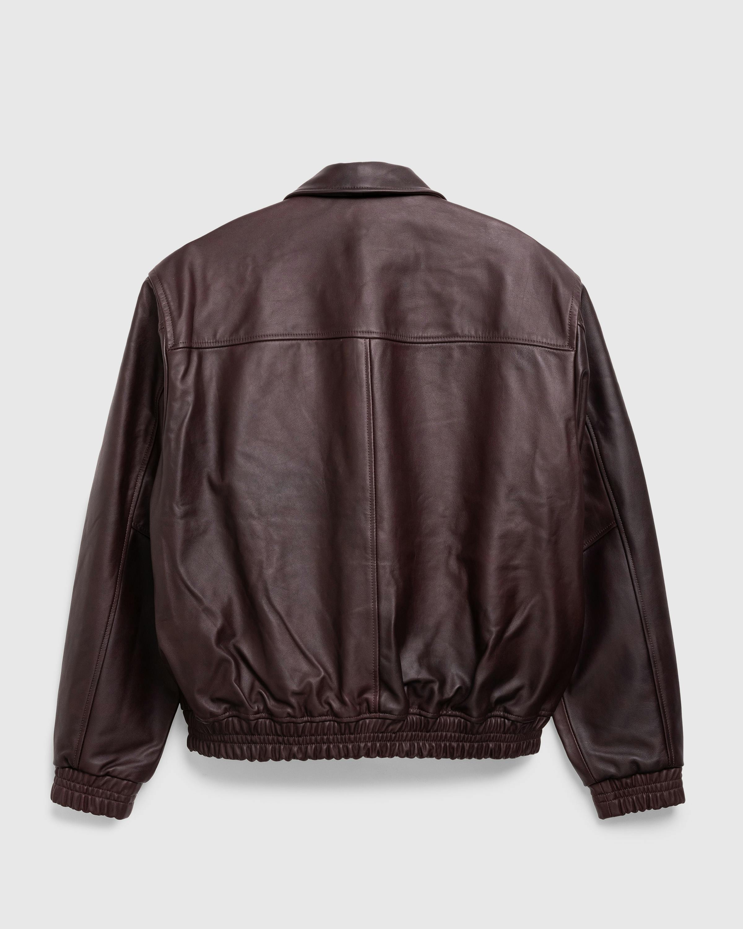 Highsnobiety HS05 – Leather Bomber - Leather Jackets - Ruby - Image 2