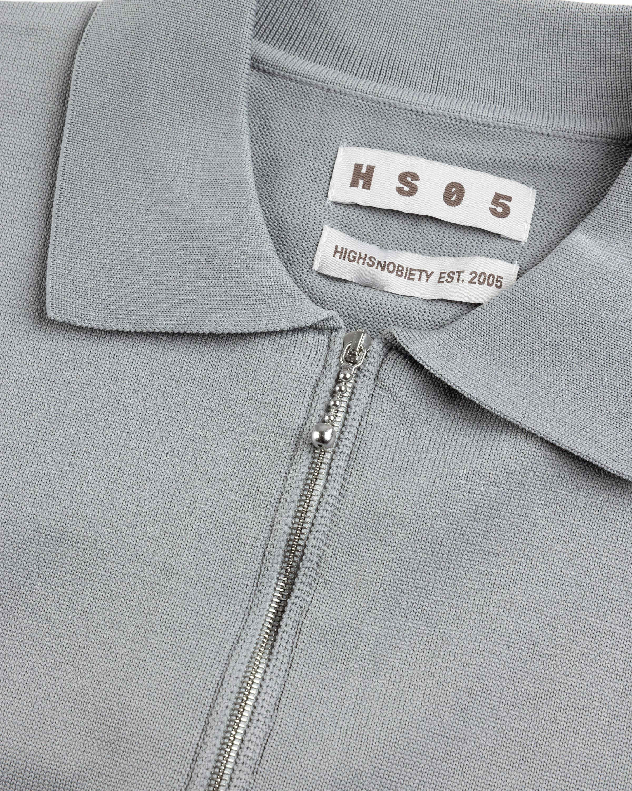 Highsnobiety HS05 – Poly Knit Zip Polo - Polos - Grey - Image 2