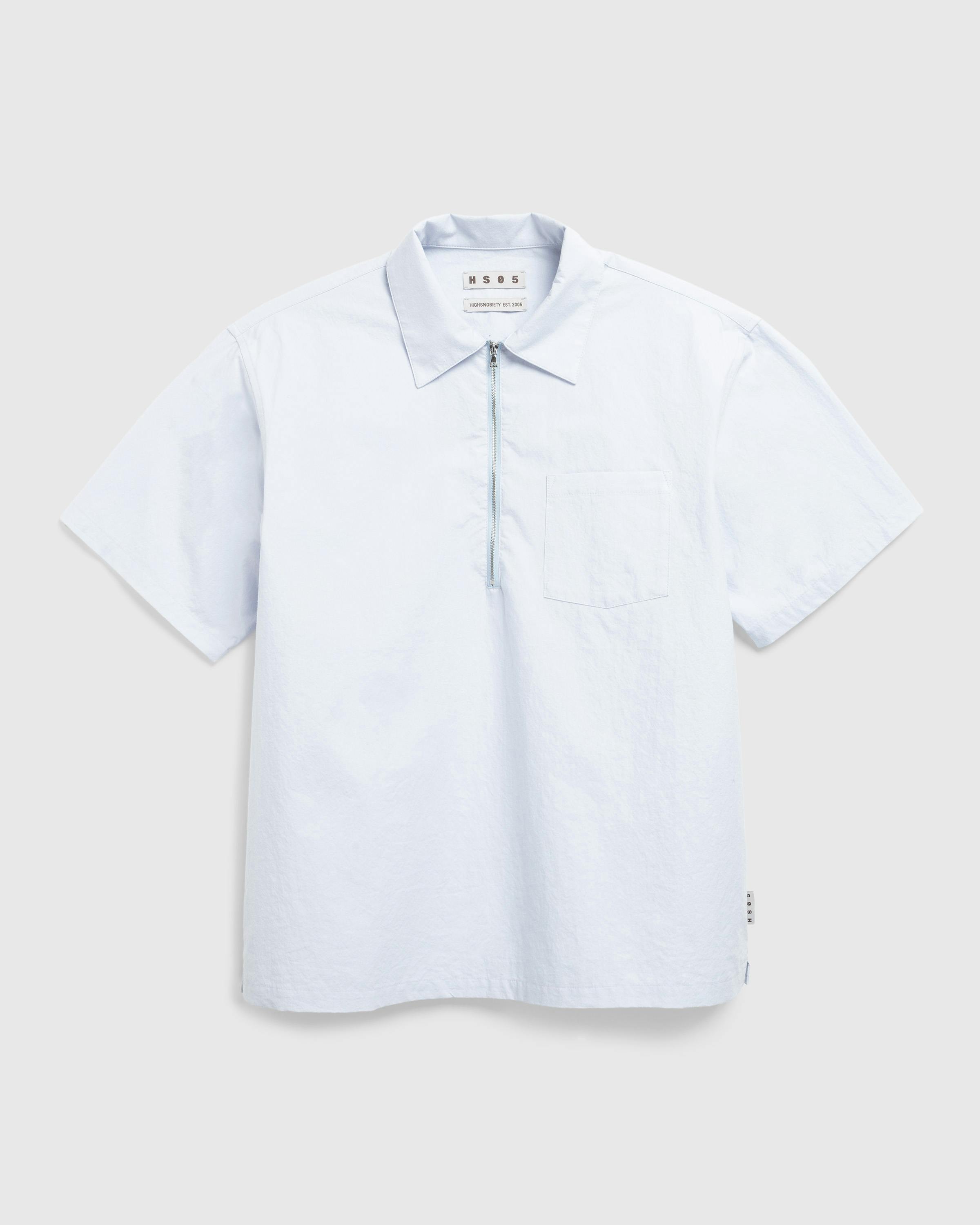 Highsnobiety HS05 – Zip Uniform Shirt - Shortsleeve Shirts - Light Blue - Image 1