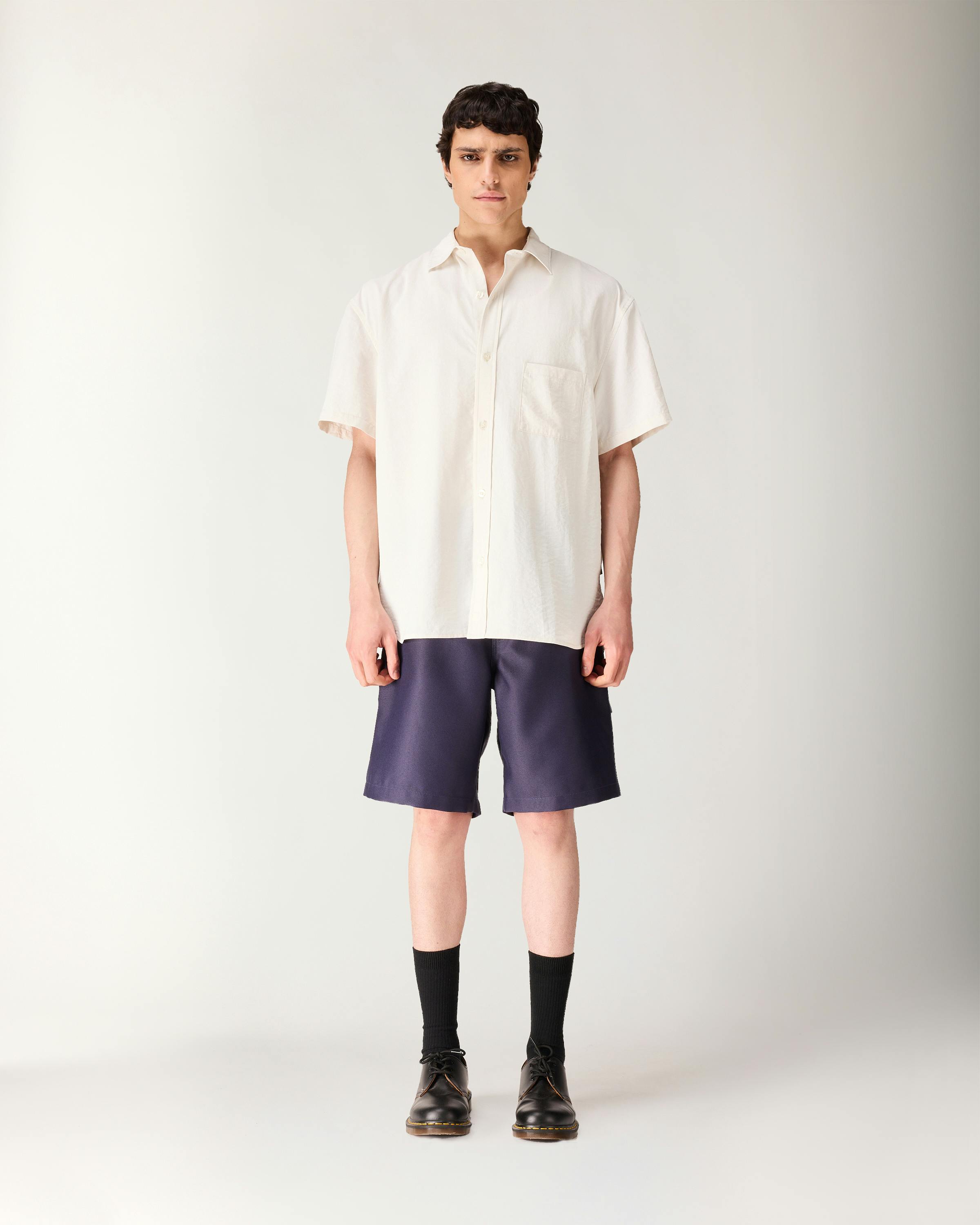 Highsnobiety HS05 – Service Shirt - Shortsleeve Shirts - Eggshell - Image 4