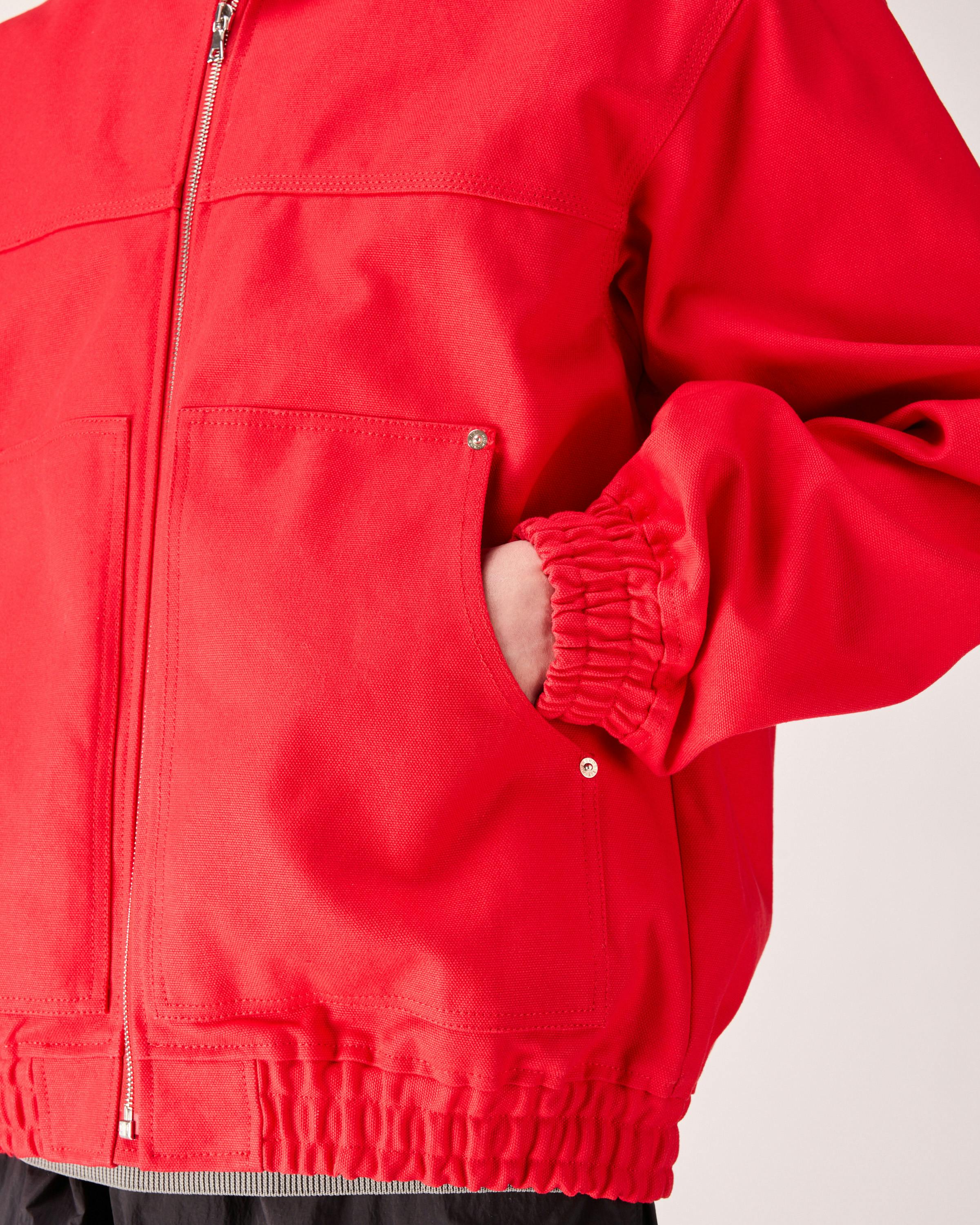 Highsnobiety HS05 – Oxford Canvas Hooded Jacket - Jackets - Red - Image 5