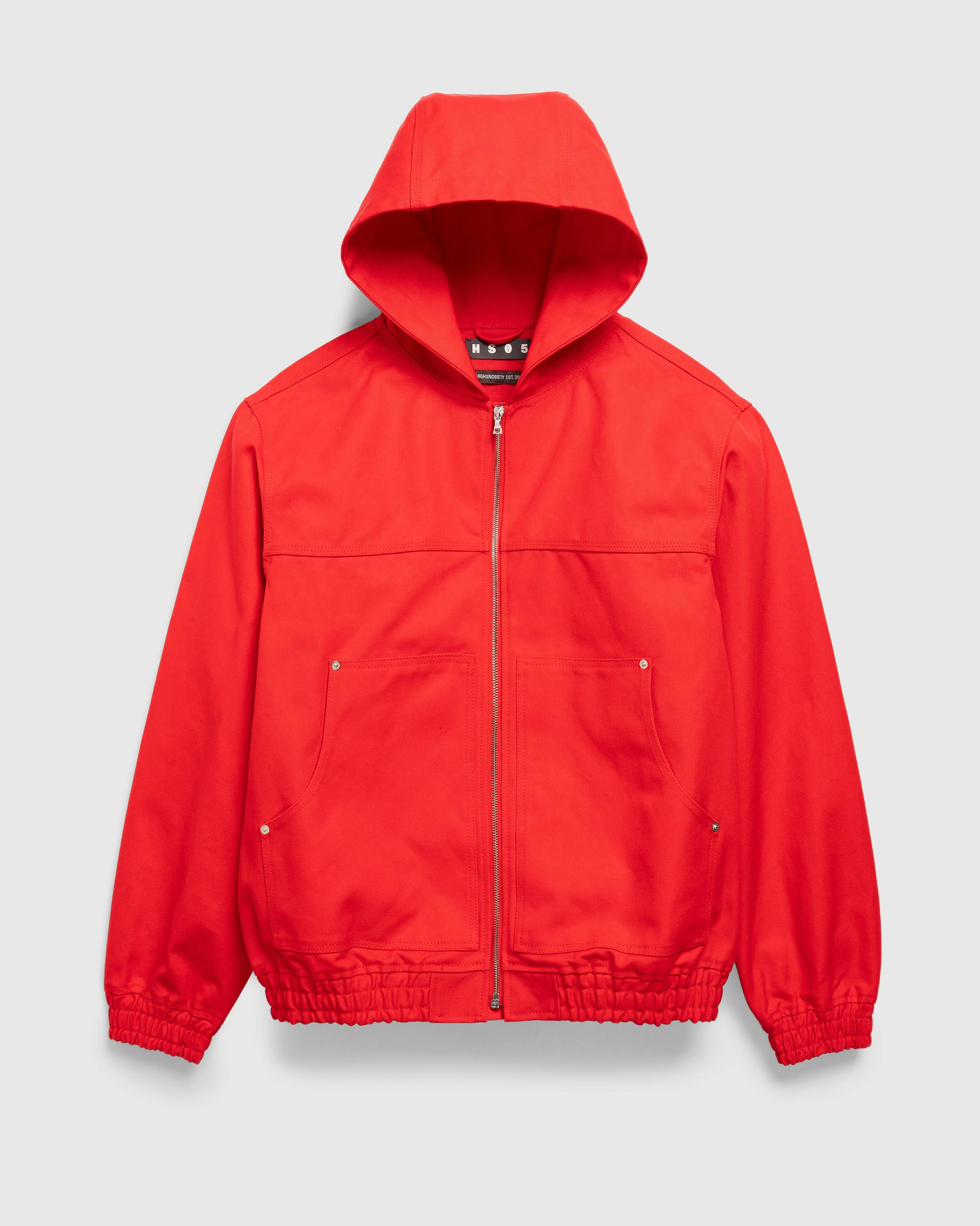 Highsnobiety HS05 – Oxford Canvas Hooded Jacket - Jackets - Red - Image 1