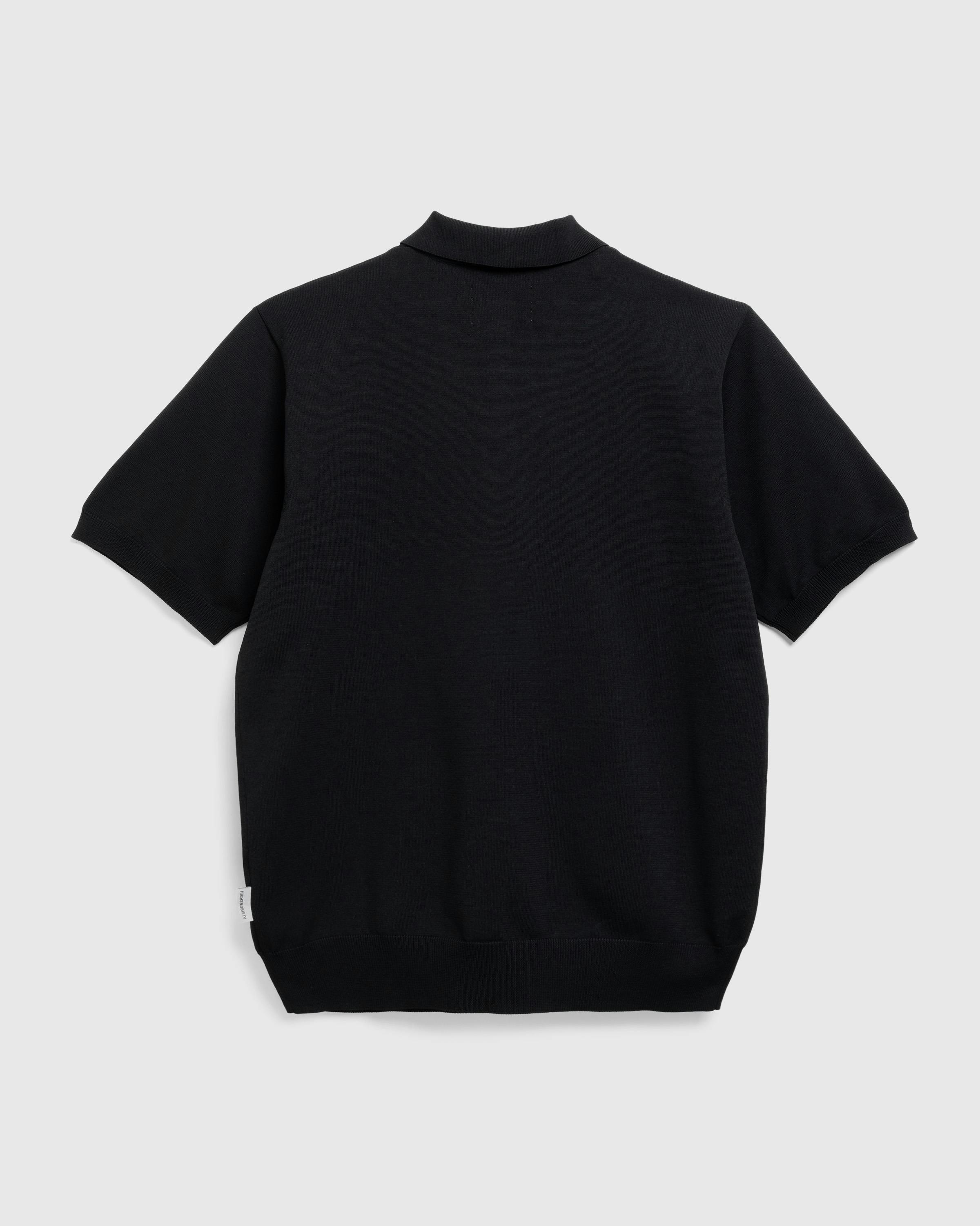 Highsnobiety HS05 – Poly Knit Zip Polo - Polos - Black - Image 3