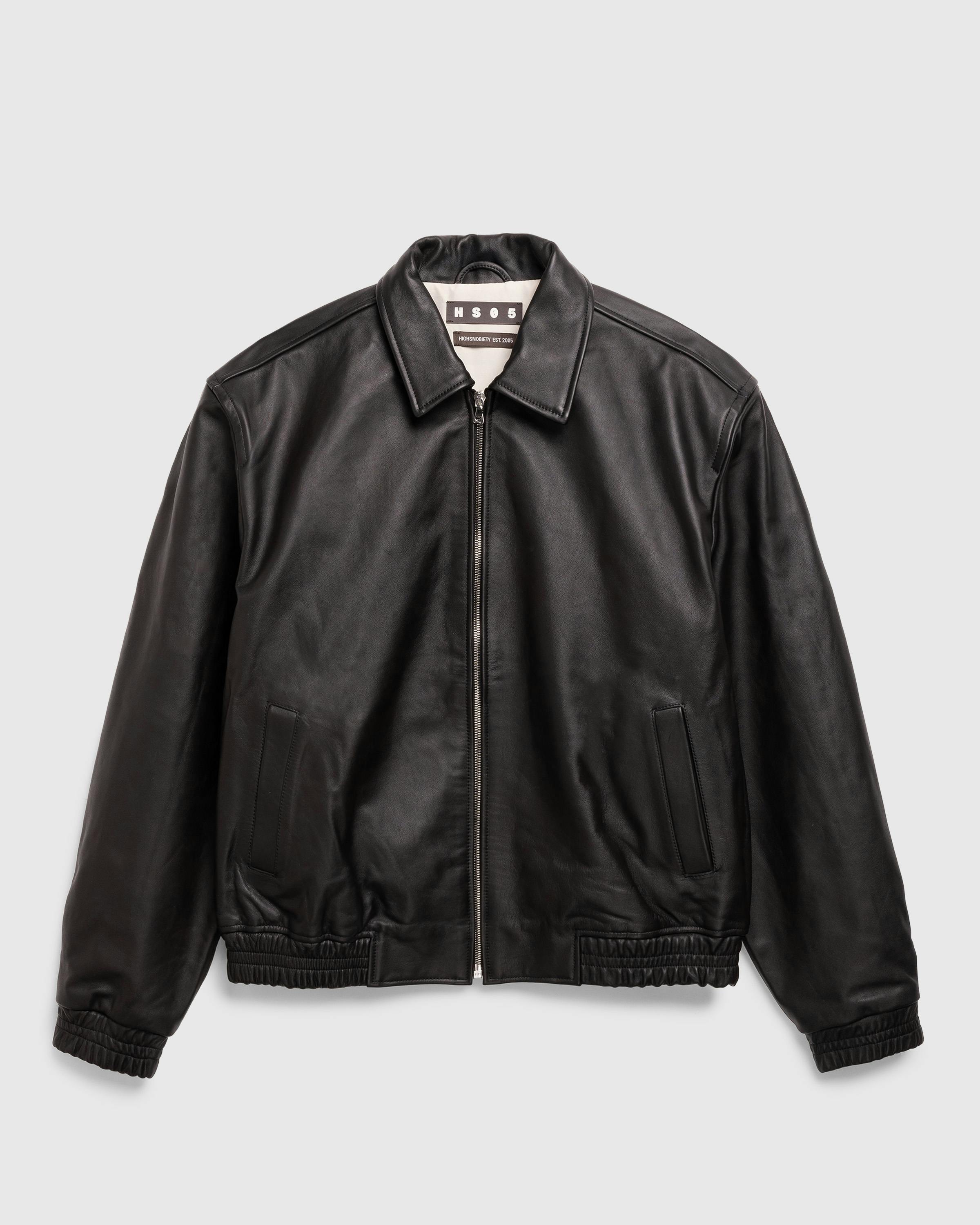 Highsnobiety HS05 – Leather Bomber - Leather Jackets - Black - Image 1