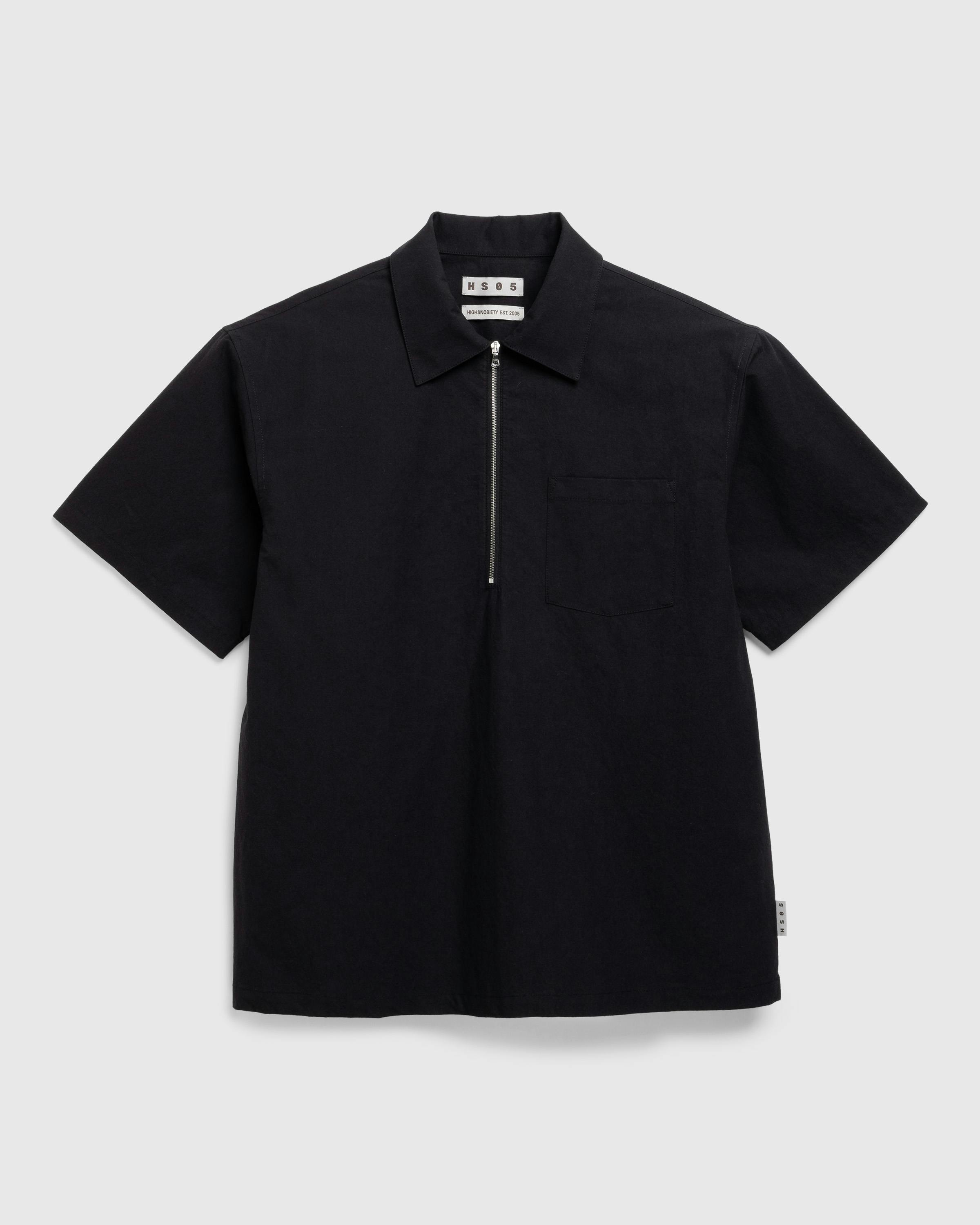 Highsnobiety HS05 – Zip Uniform Shirt - Shortsleeve Shirts - Black - Image 1