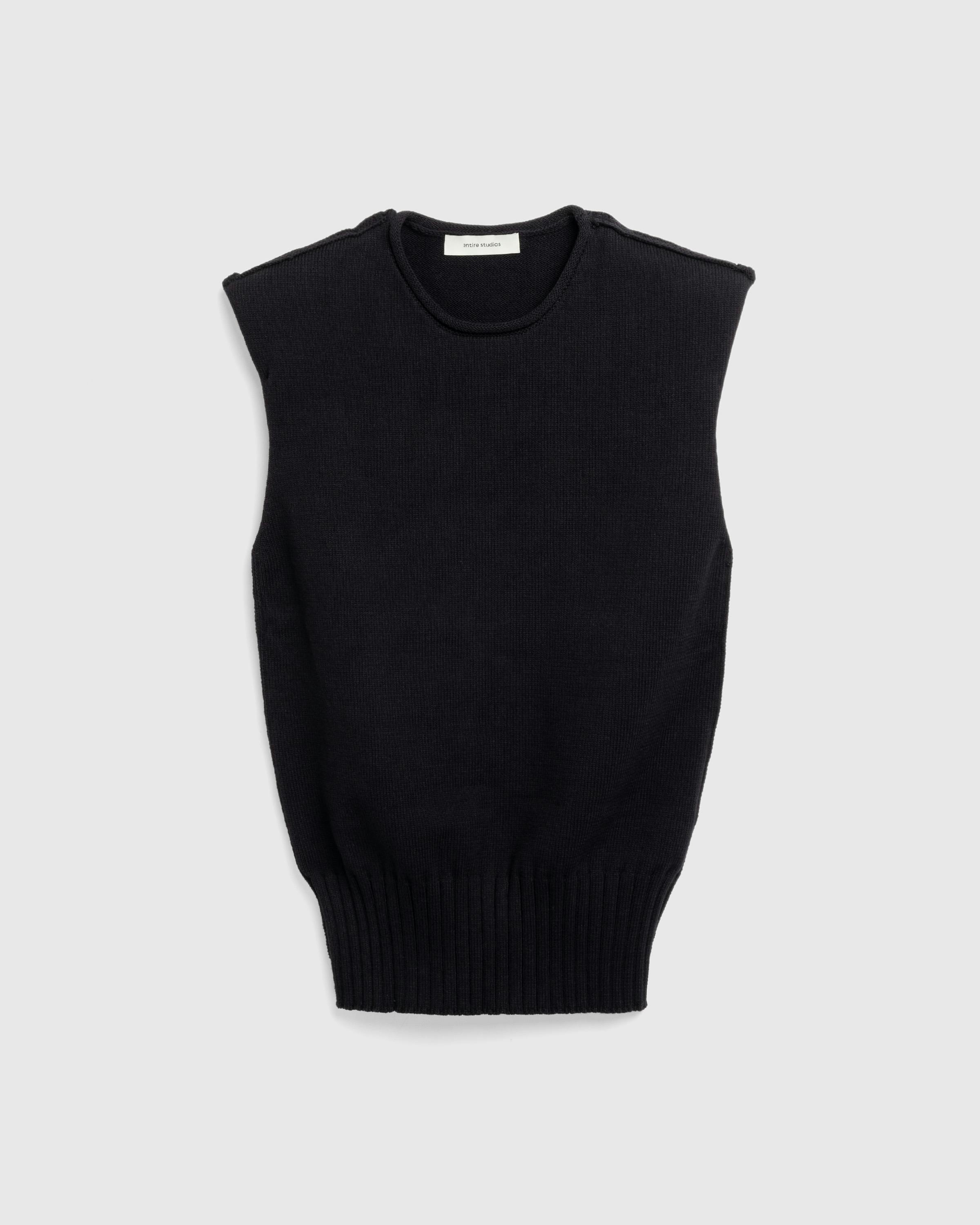 Entire Studios – Burns Knit Vest - Vests - Black - Image 1