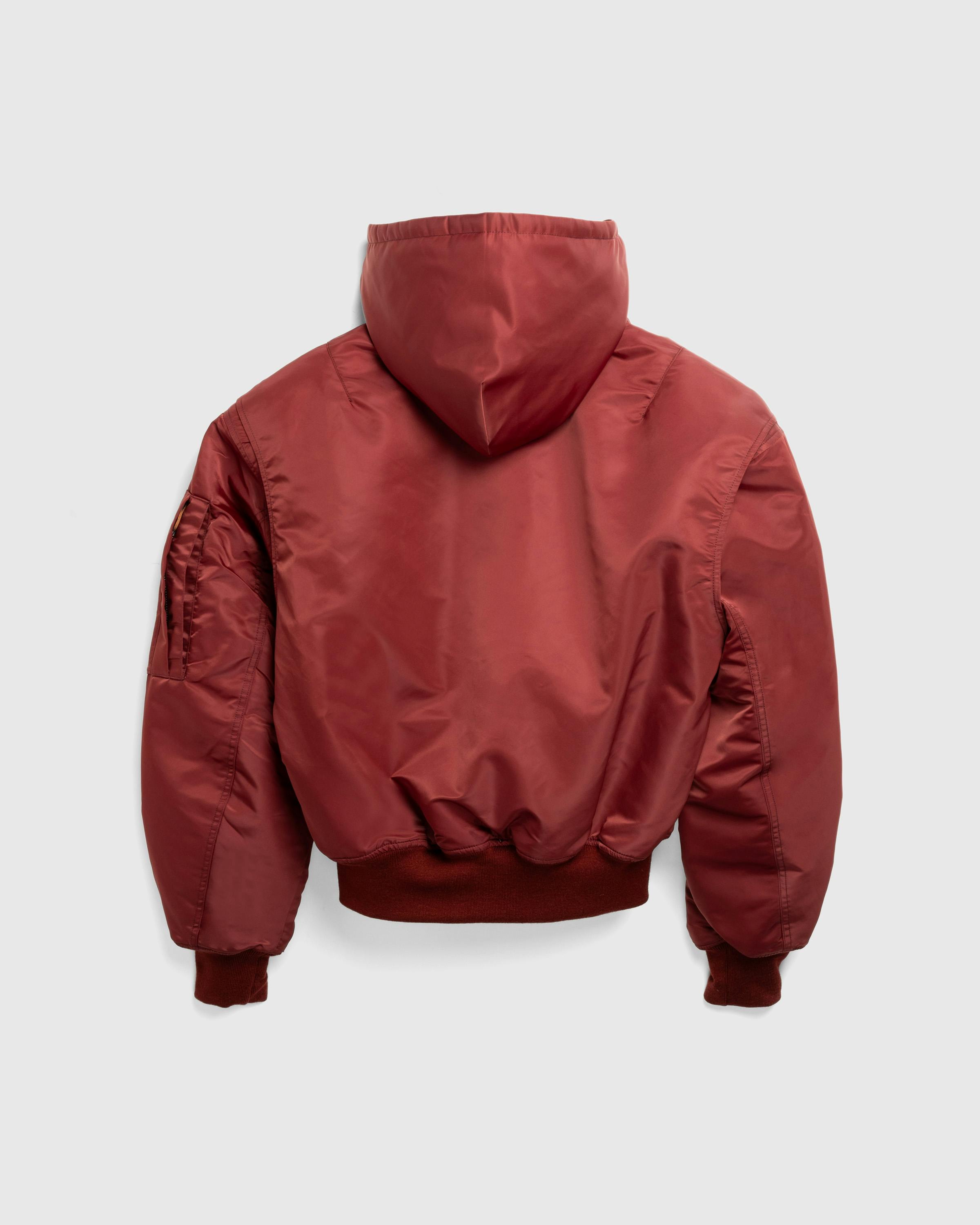 Entire Studios – Hooded Broad Bomber - Bomber Jackets - Red - Image 4