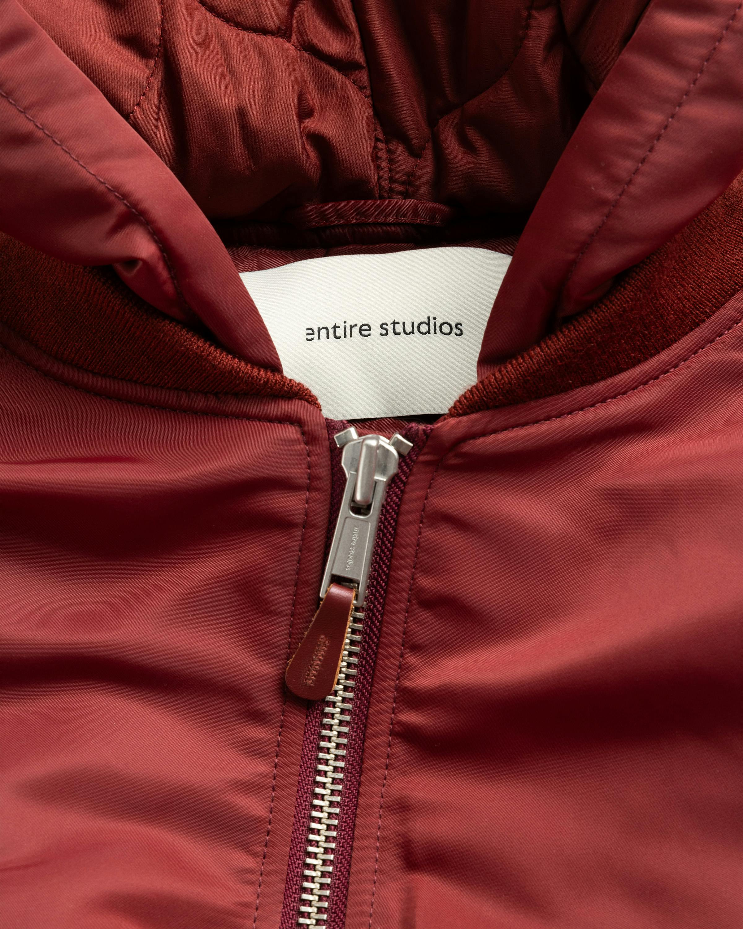 Entire Studios – Hooded Broad Bomber - Bomber Jackets - Red - Image 3