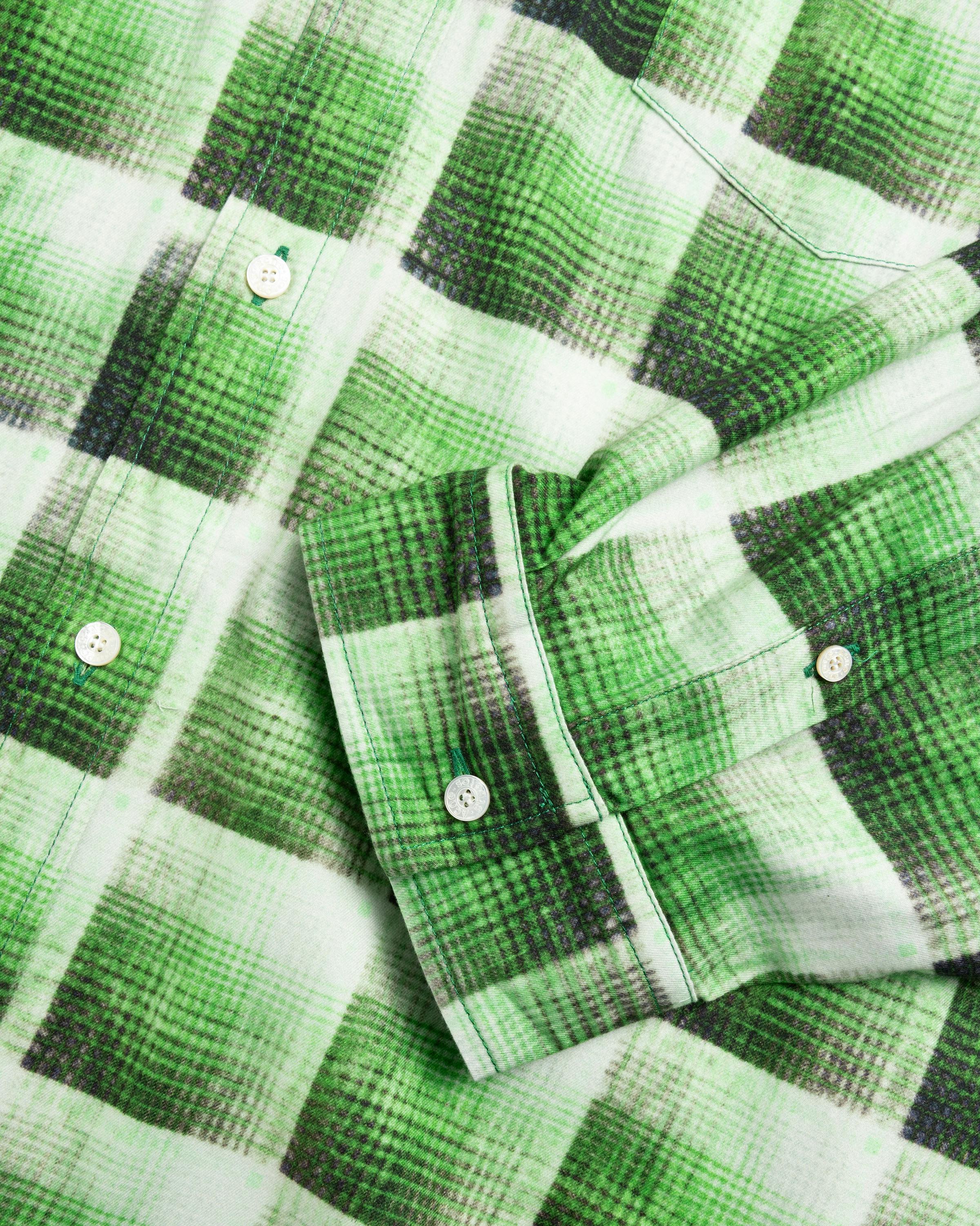 Acne Studios – Check Button-Up Shirt - Longsleeve Shirts - Green - Image 3