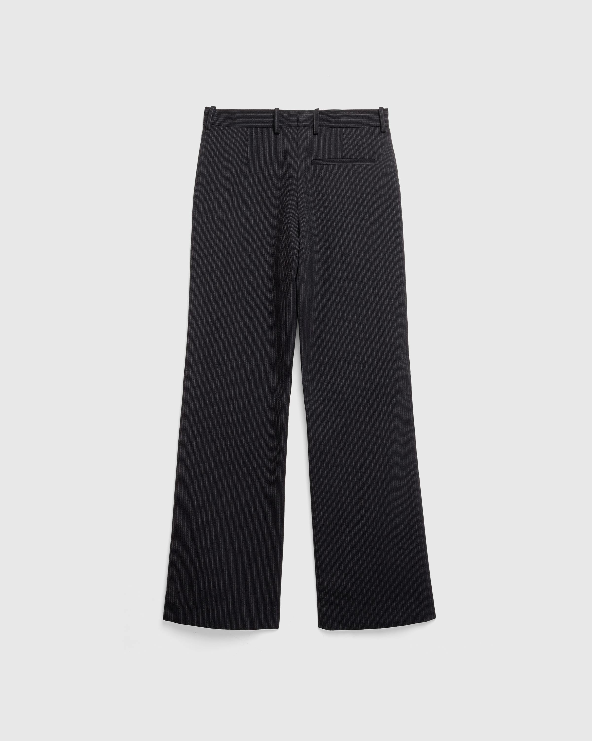 Acne Studios – Wool Blend Pinstripe Trousers - Trousers - Black - Image 3