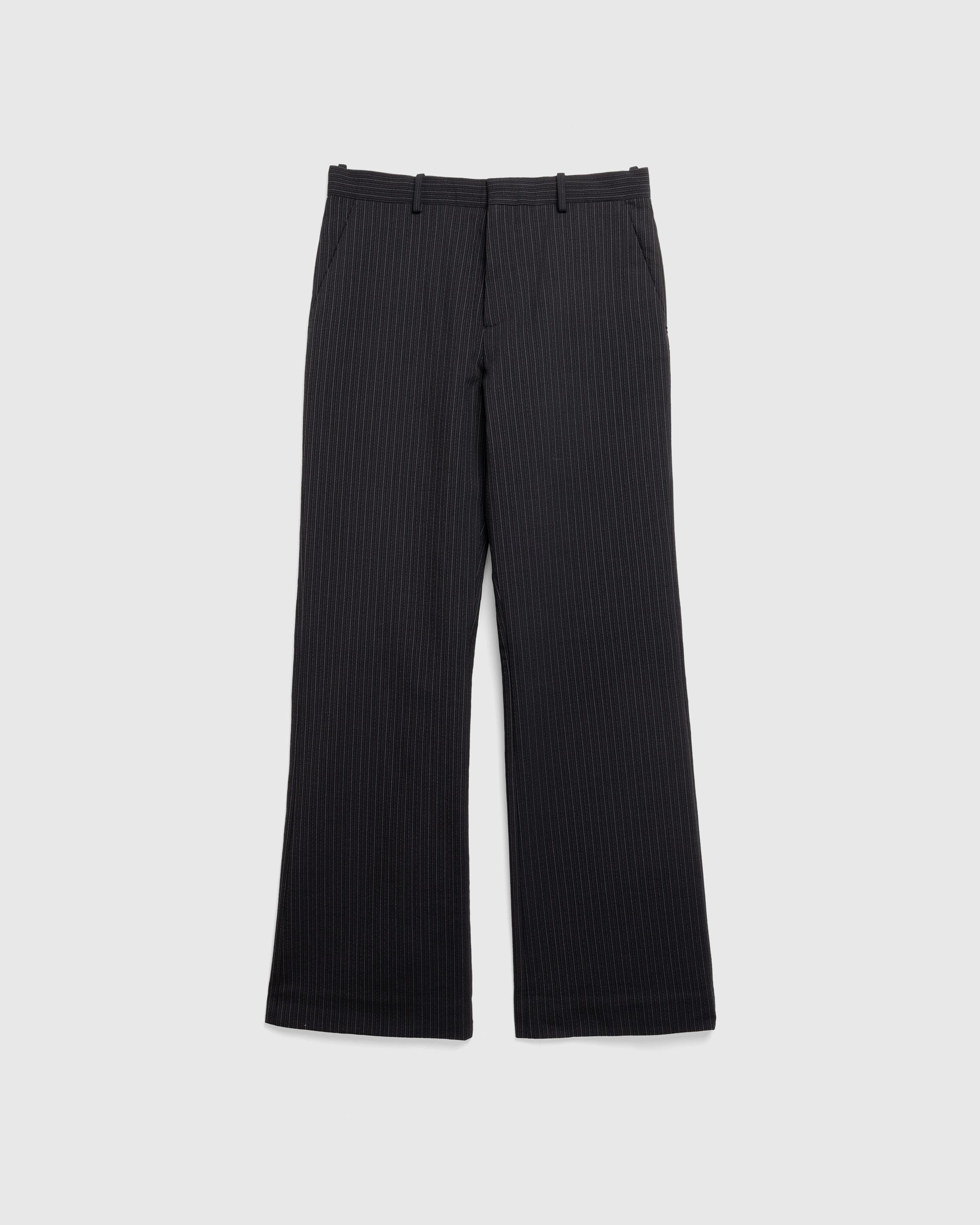 Acne Studios – Wool Blend Pinstripe Trousers - Trousers - Black - Image 1