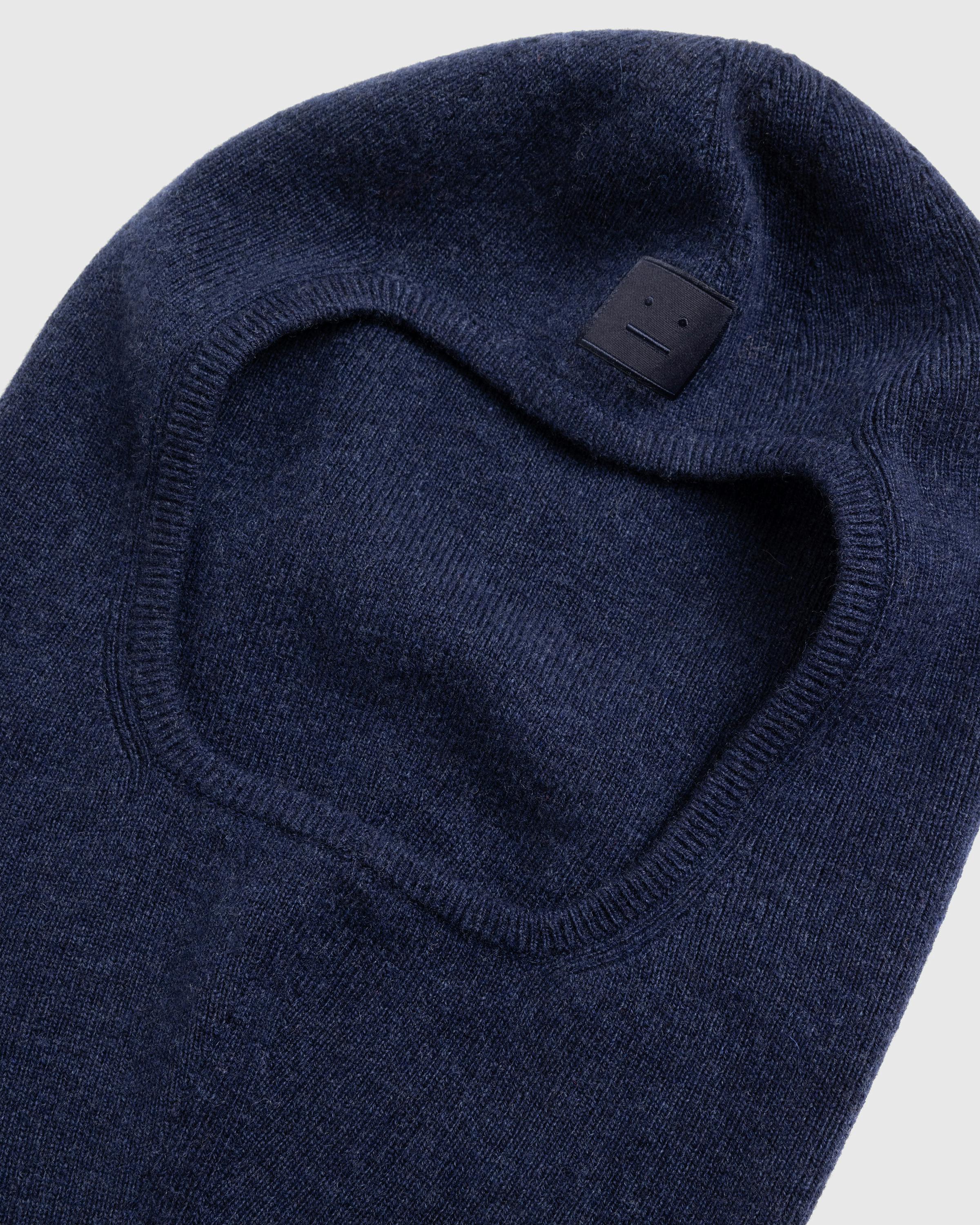 Acne Studios – Face Logo Balaclava Beanie - Beanies - Blue - Image 4