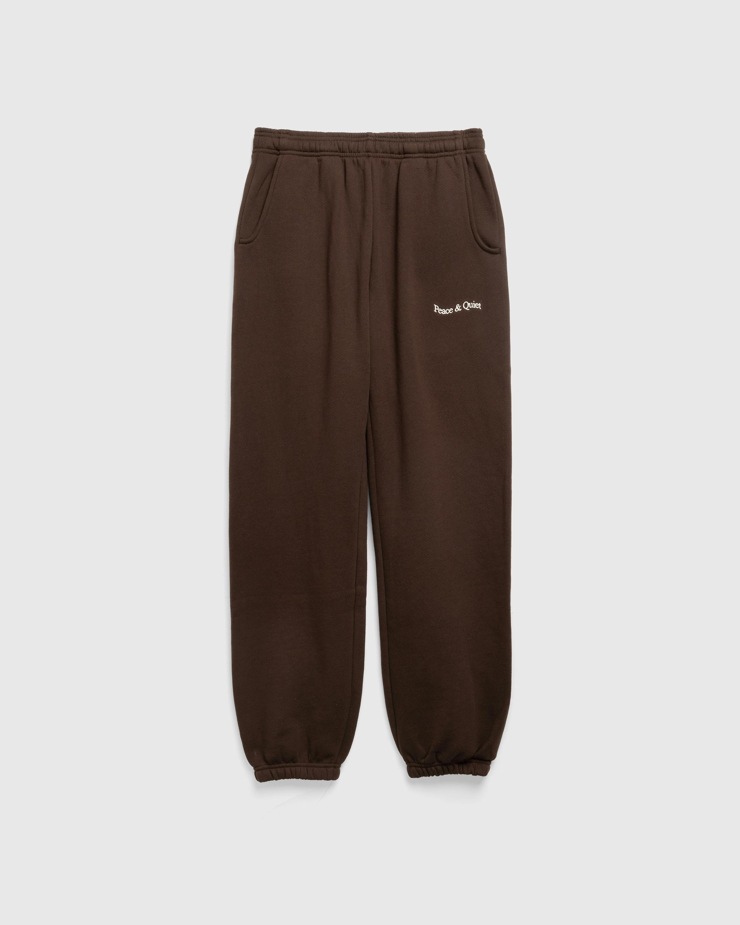 Museum of Peace & Quiet – Wordmark Sweatpants - Sweatpants - Brown - Image 1