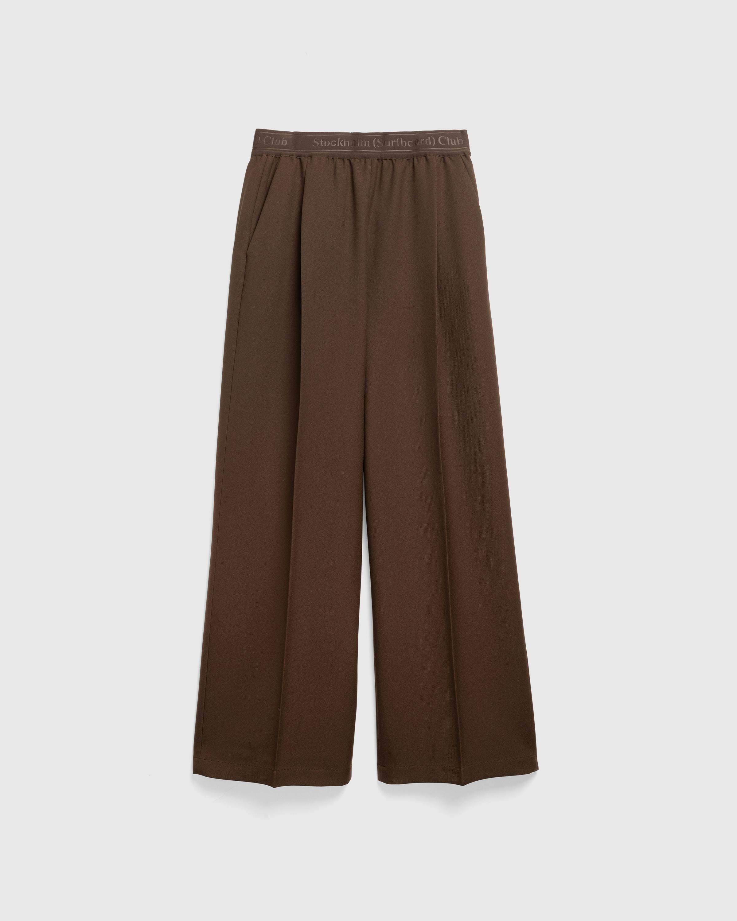 Stockholm Surfboard Club – Relaxed Fit Trousers - Trousers - Brown - Image 1