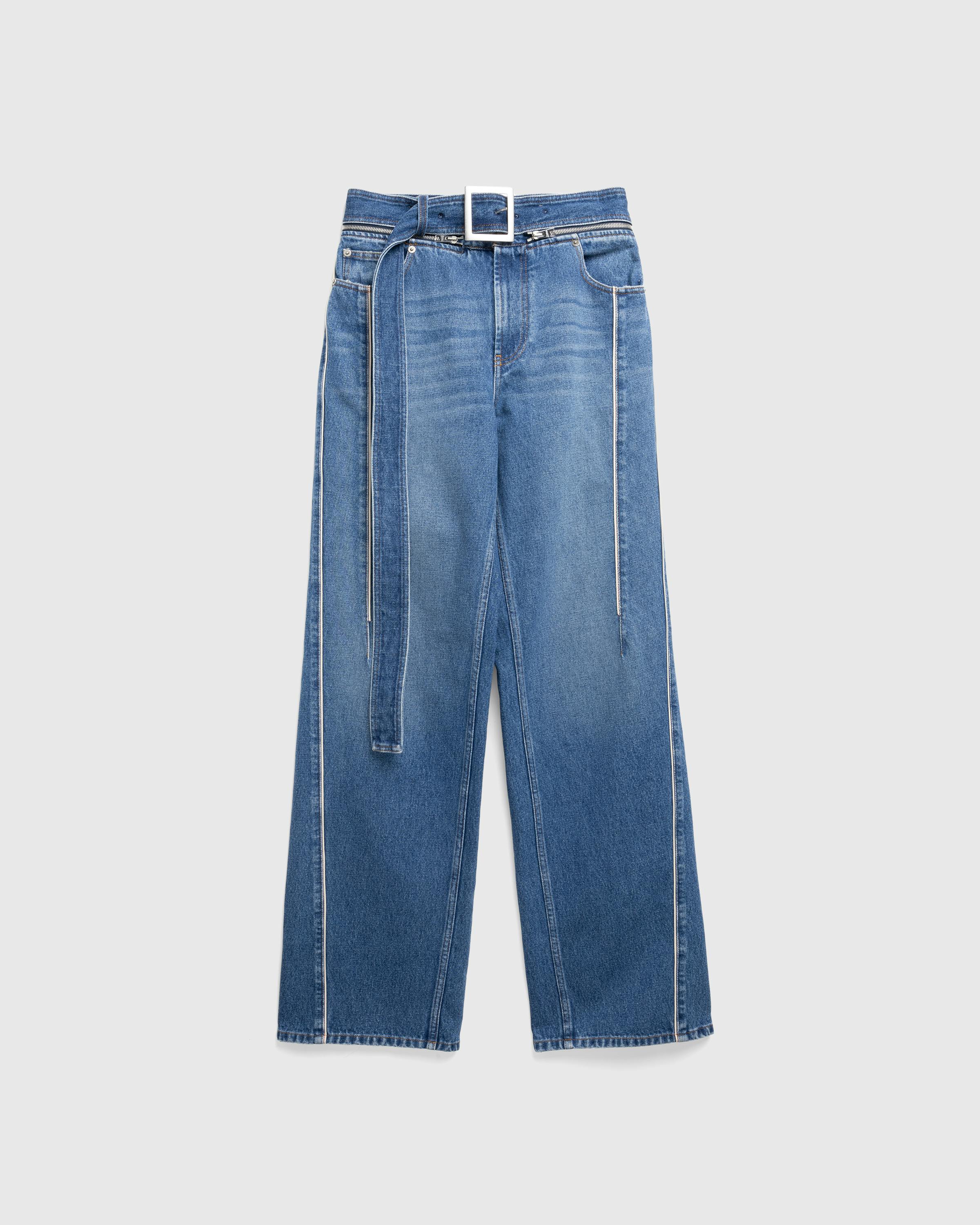 Jean Paul Gaultier – Belted Denim Jeans - Denim - Blue - Image 1