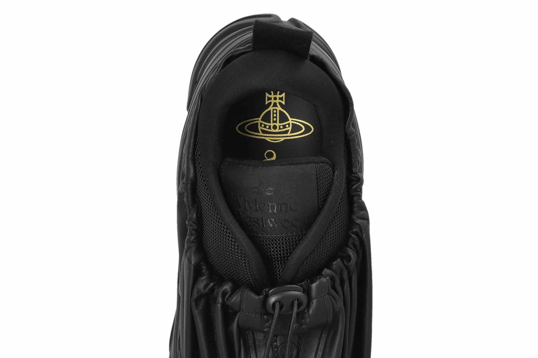 vivienne westwood shopper stomper sneaker in black pleather