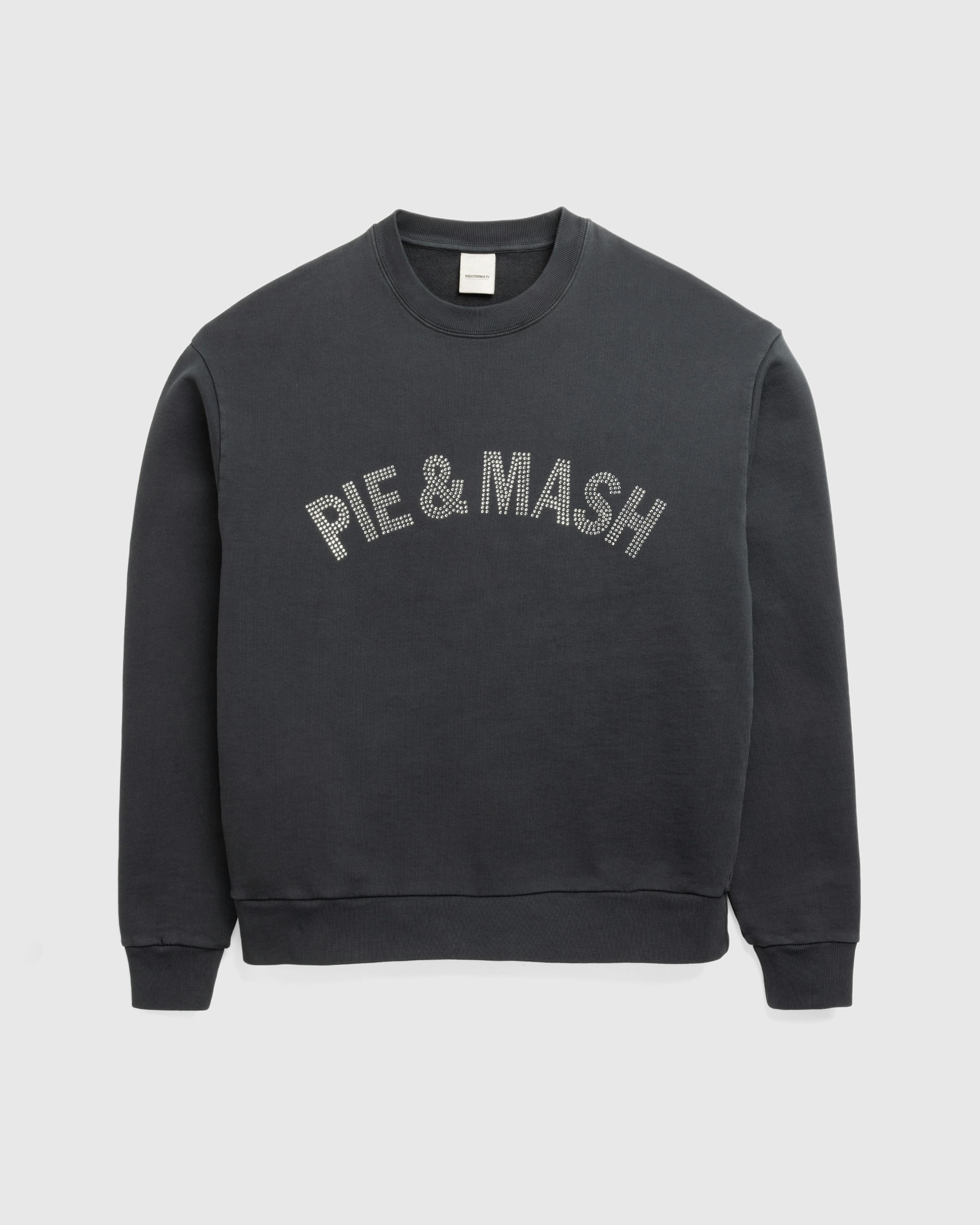 Highsnobiety – Pie & Mash Crewneck - Crewnecks - Washed Black - Image 1