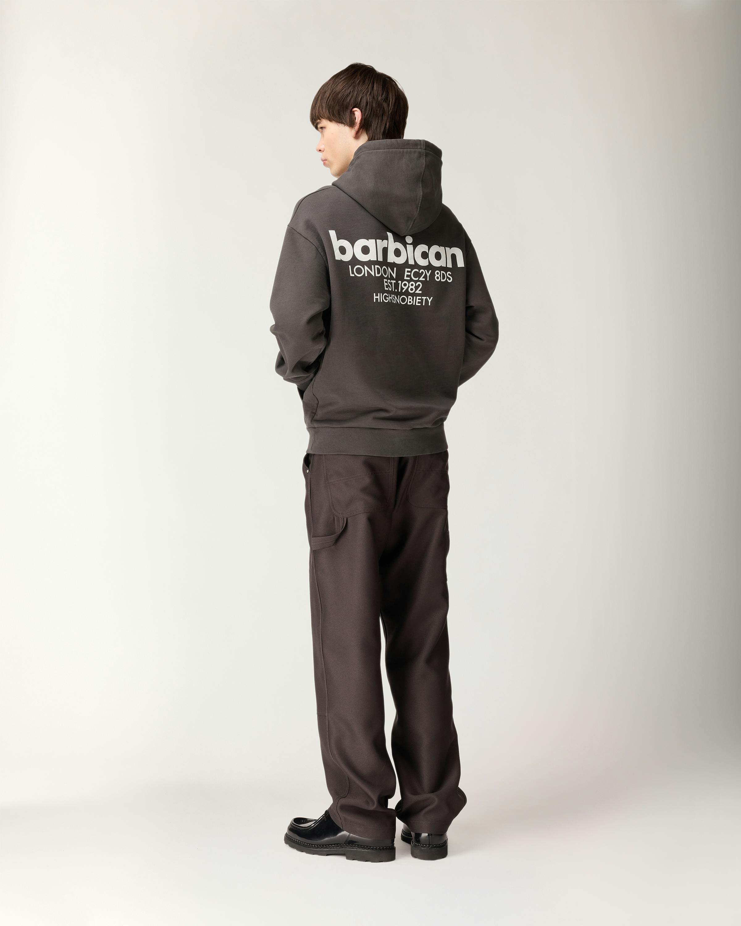 Barbican x Highsnobiety – Logo Hoodie - Hoodies - Dark Grey - Image 4