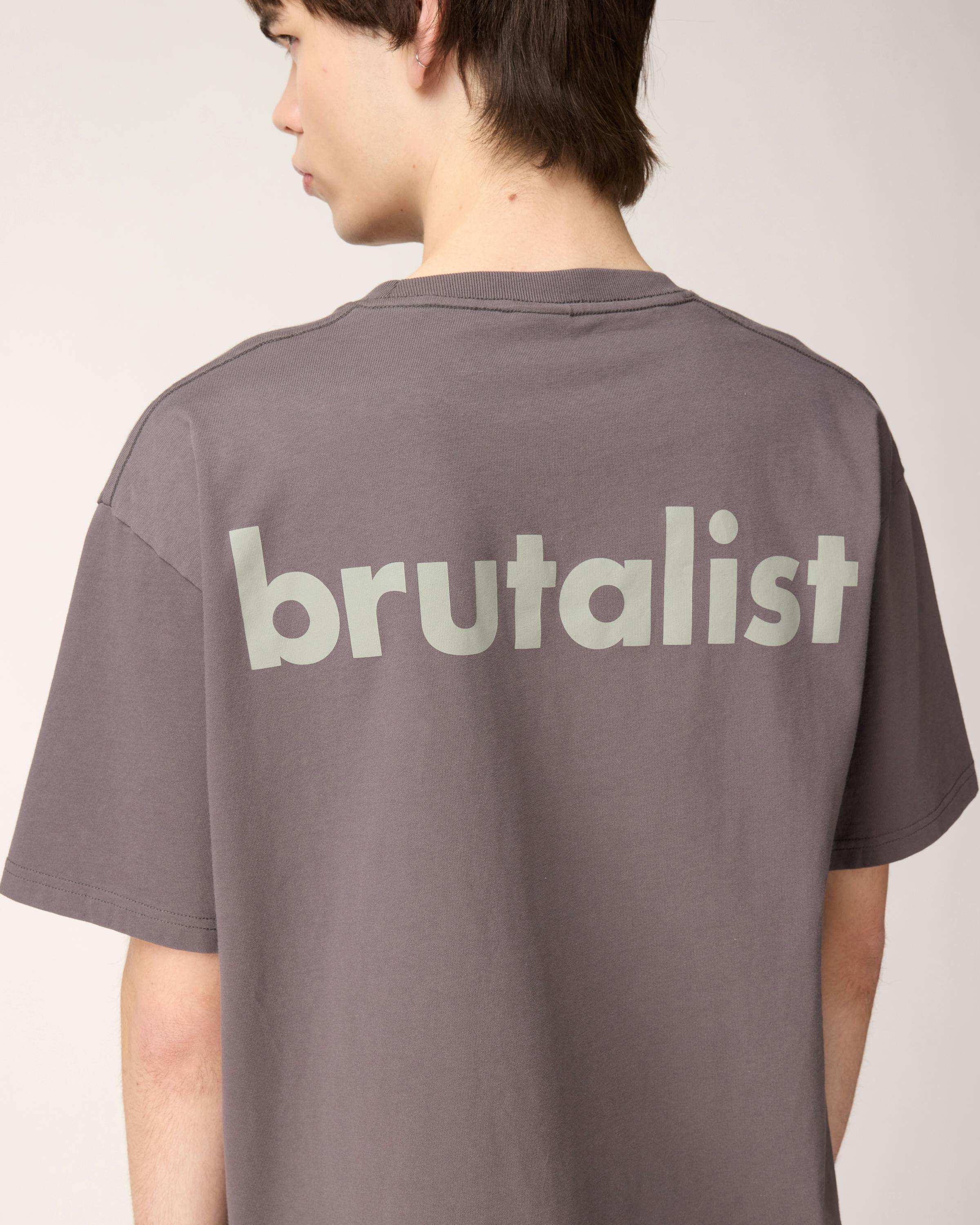 Barbican x Highsnobiety – Brutalist T-Shirt - Longsleeve Shirts - Grey - Image 5