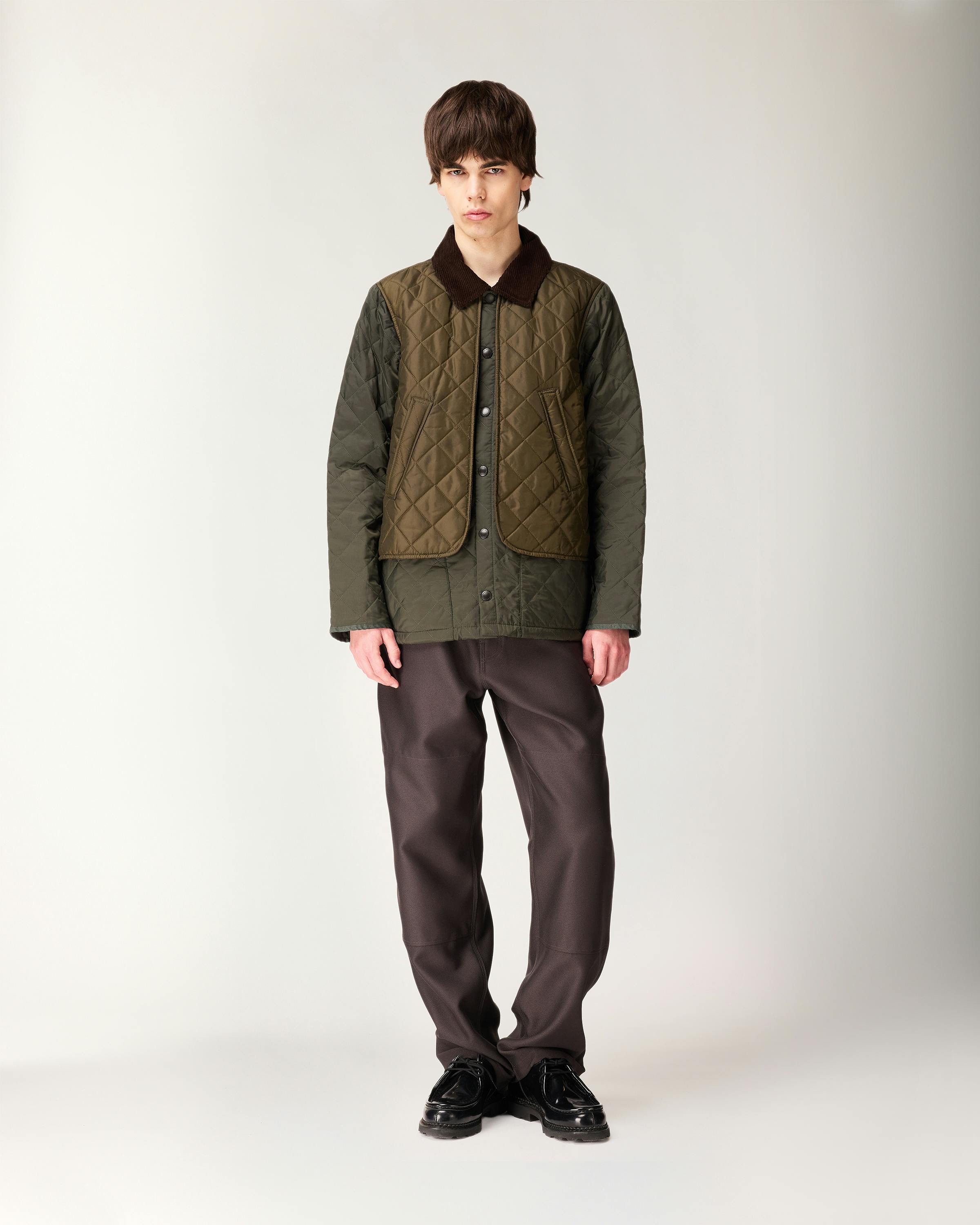 Barbour x Highsnobiety – Re-Loved Quilt Jacket - Jackets - Green - Image 3