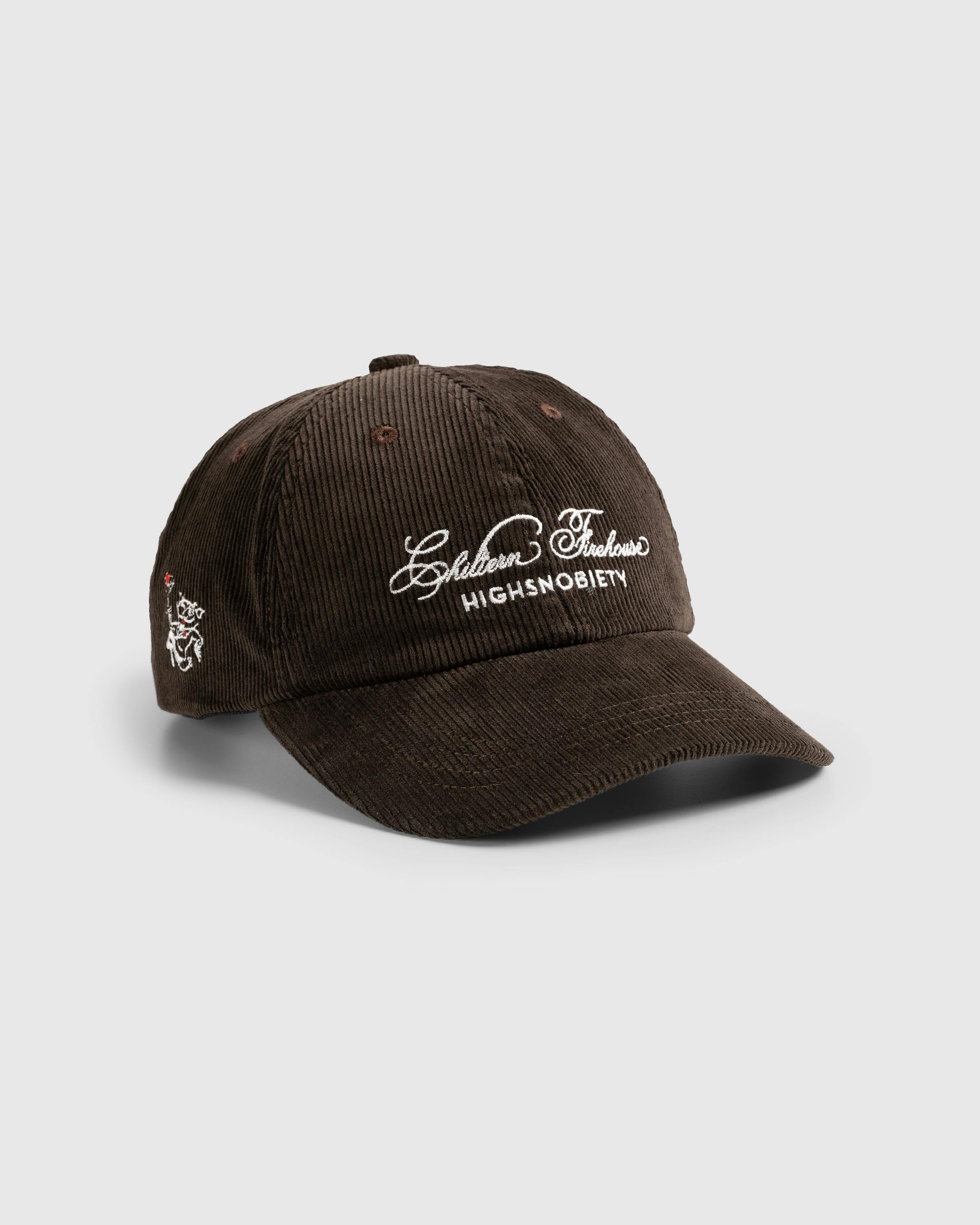 Chiltern Firehouse x Highsnobiety – Corduroy Cap - Caps - Brown - Image 1