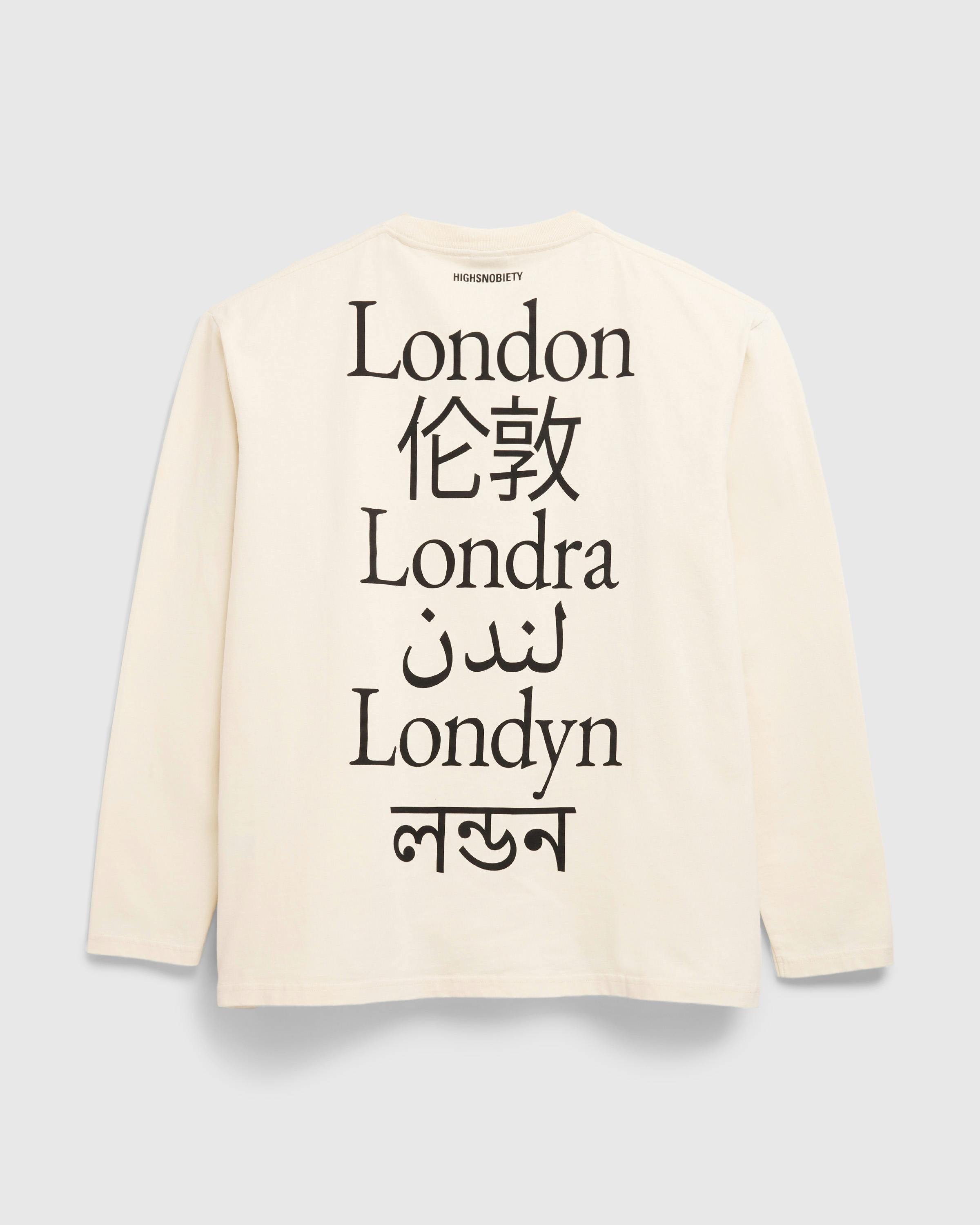 Highsnobiety – London Language T–Shirt - Tees - Off–White - Image 1