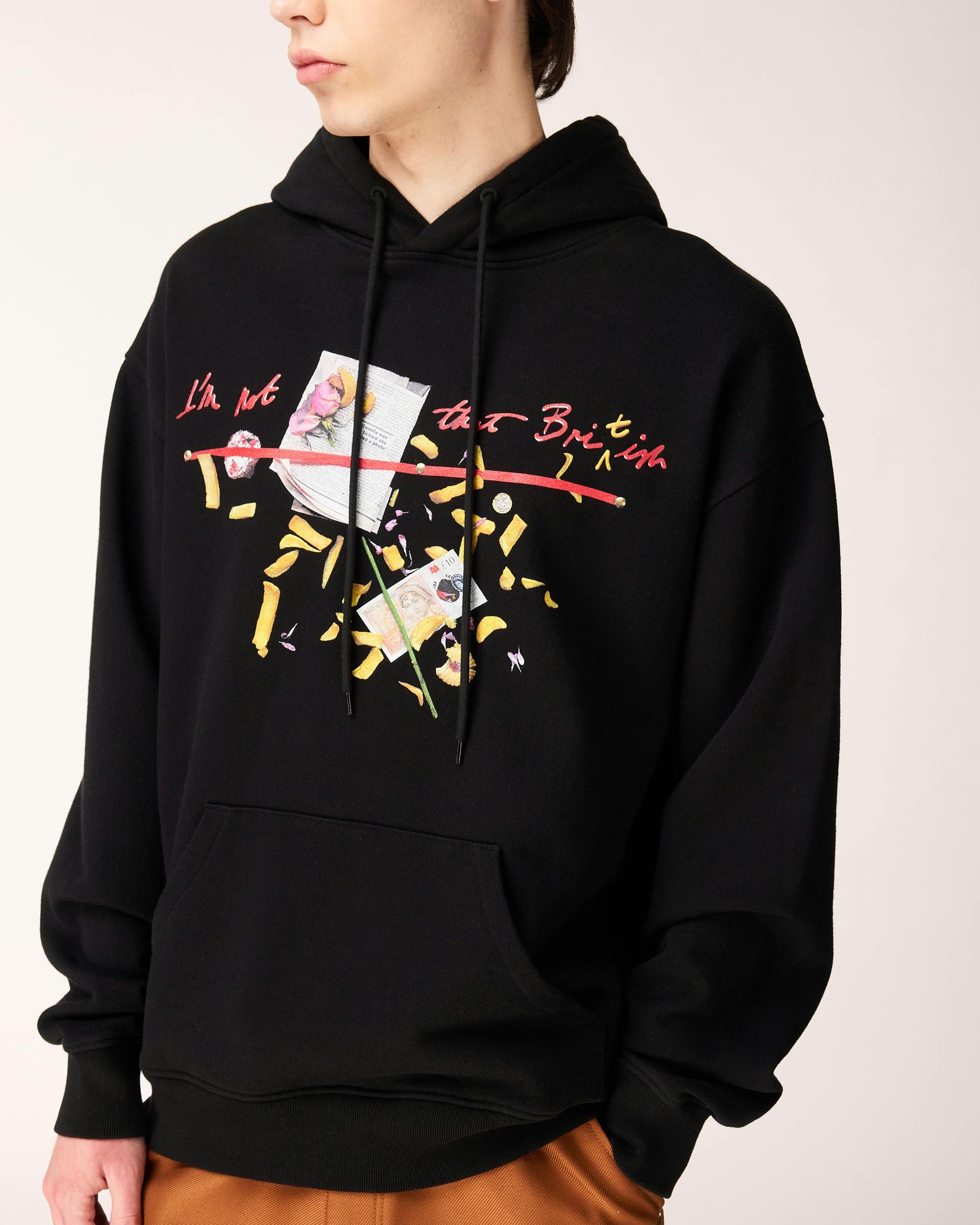 Macy Grimshaw x Central Saint Martins x Highsnobiety – I'm Not That British Hoodie - Hoodies - Black - Image 4