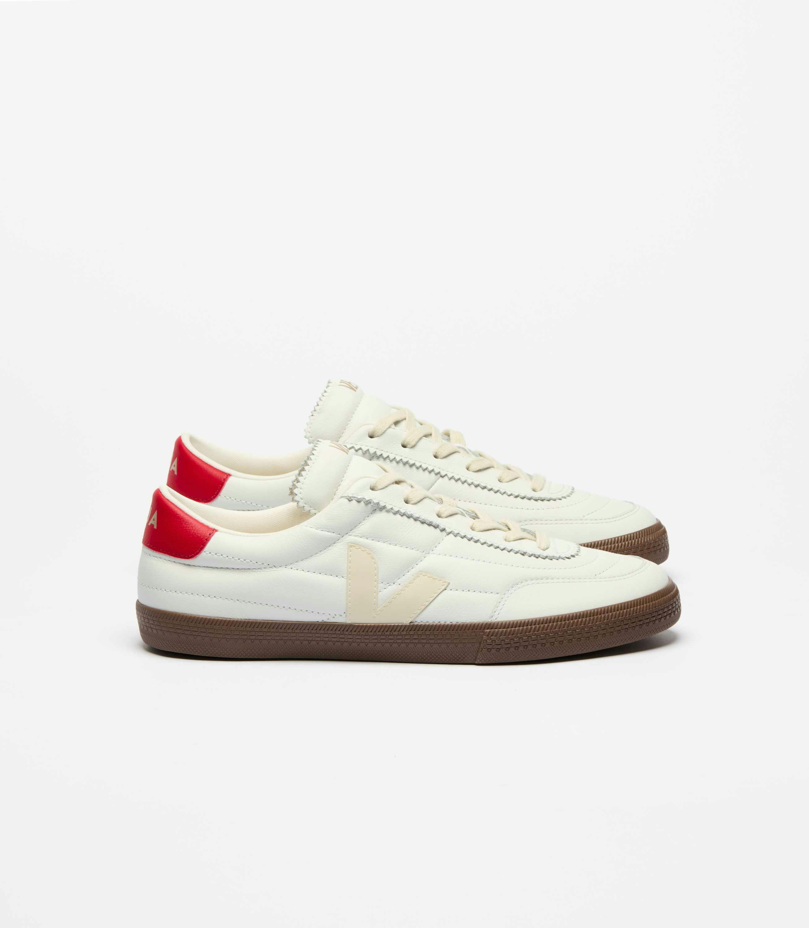 veja panenka sneaker in white and black leather