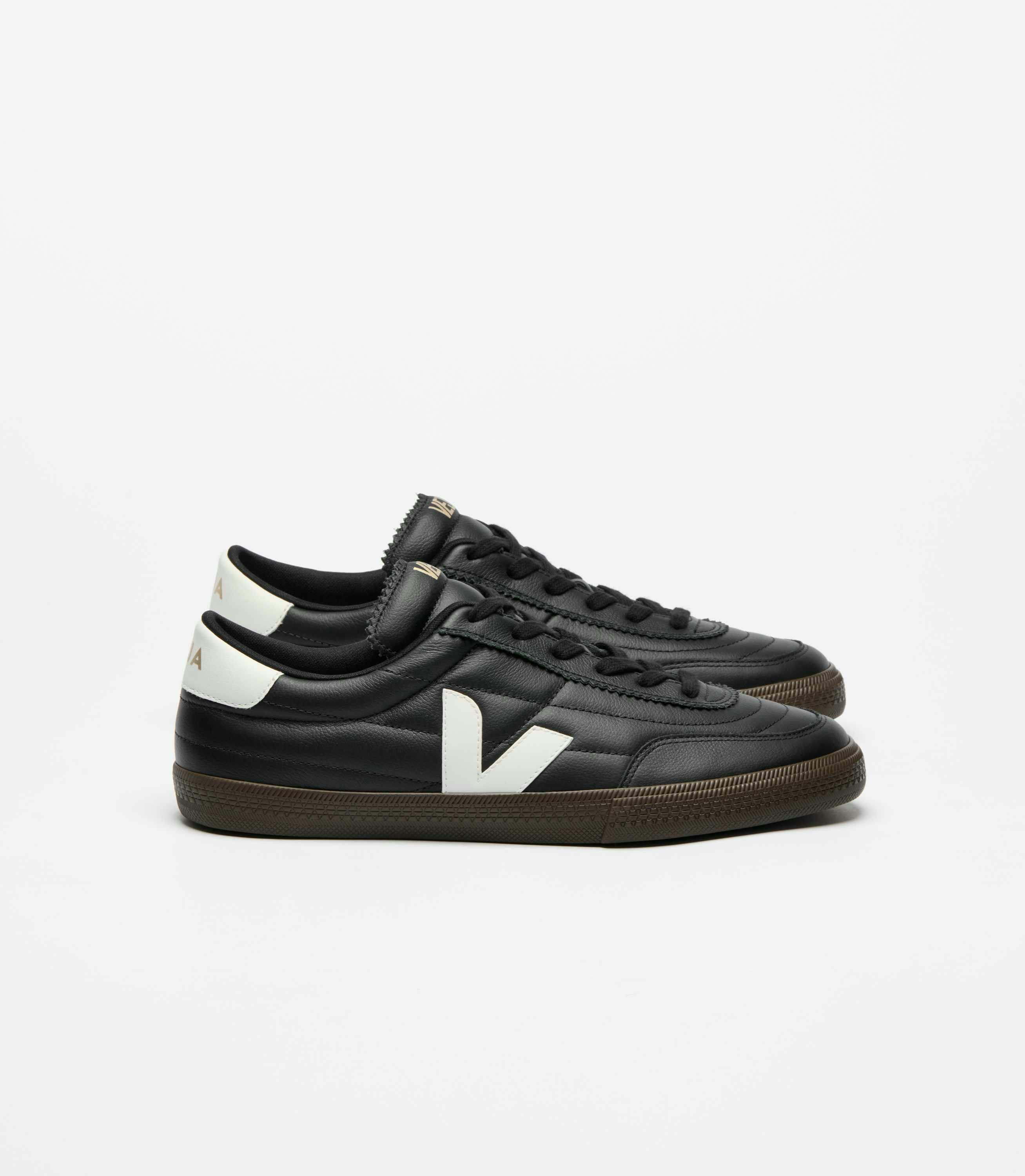 veja panenka sneaker in white and black leather