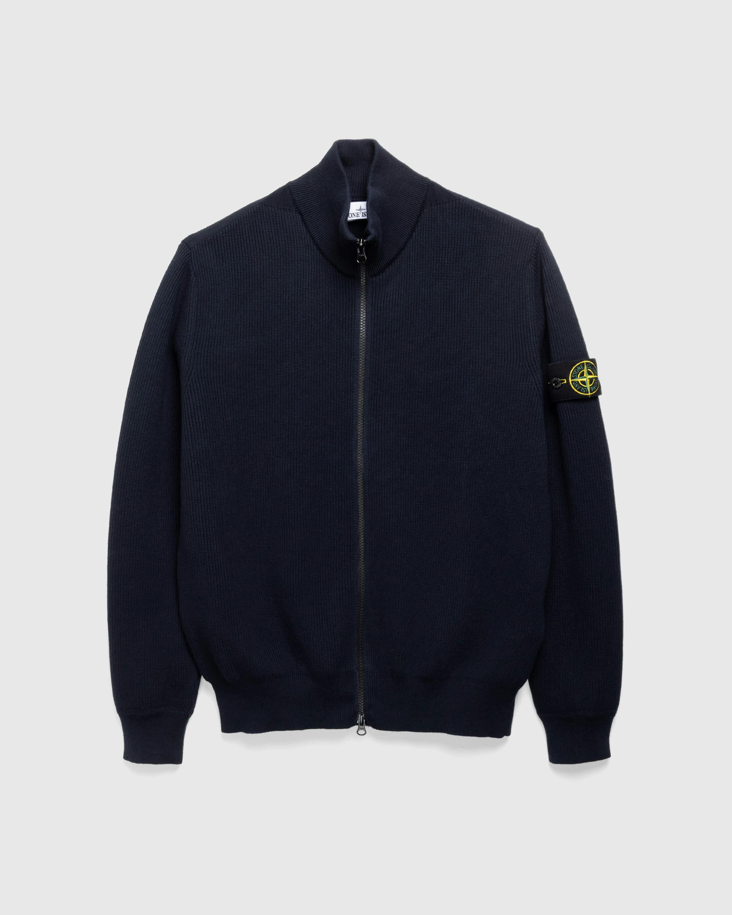 Stone Island – Zip Cardigan - Crewnecks - Blue - Image 1