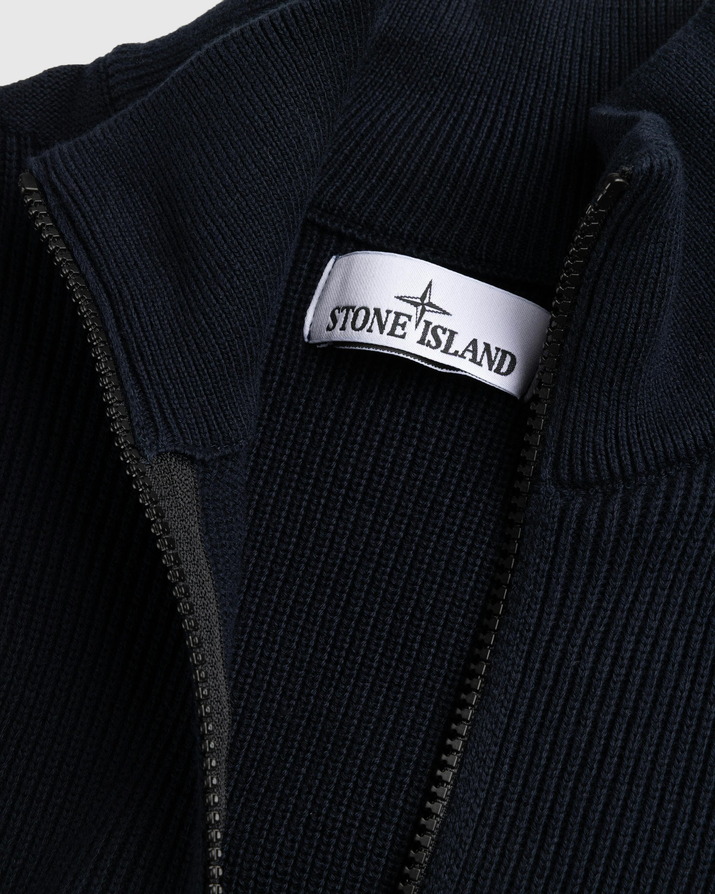 Stone Island – Zip Cardigan - Crewnecks - Blue - Image 3