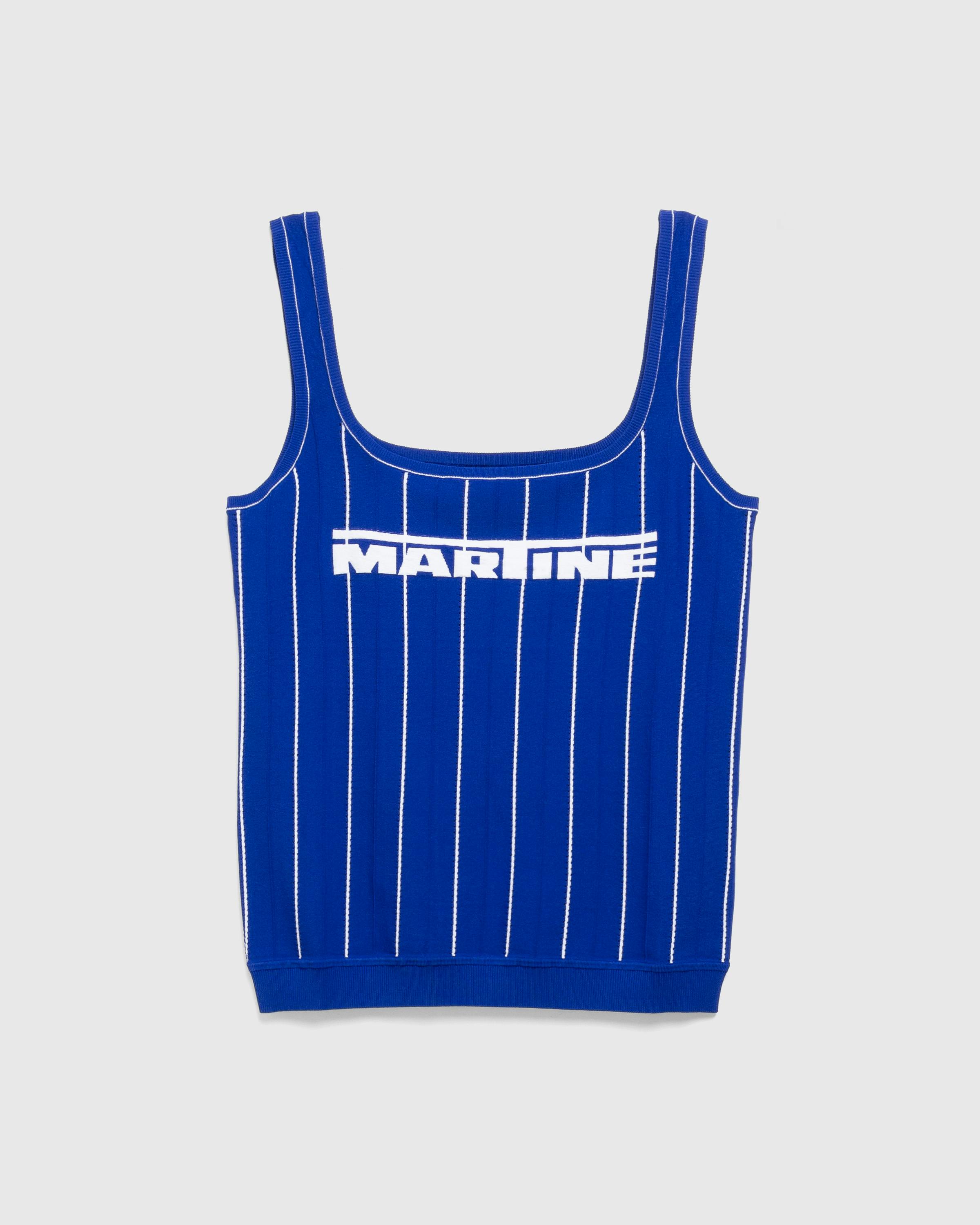 Martine Rose – Logo Vest - Vests - Blue - Image 1