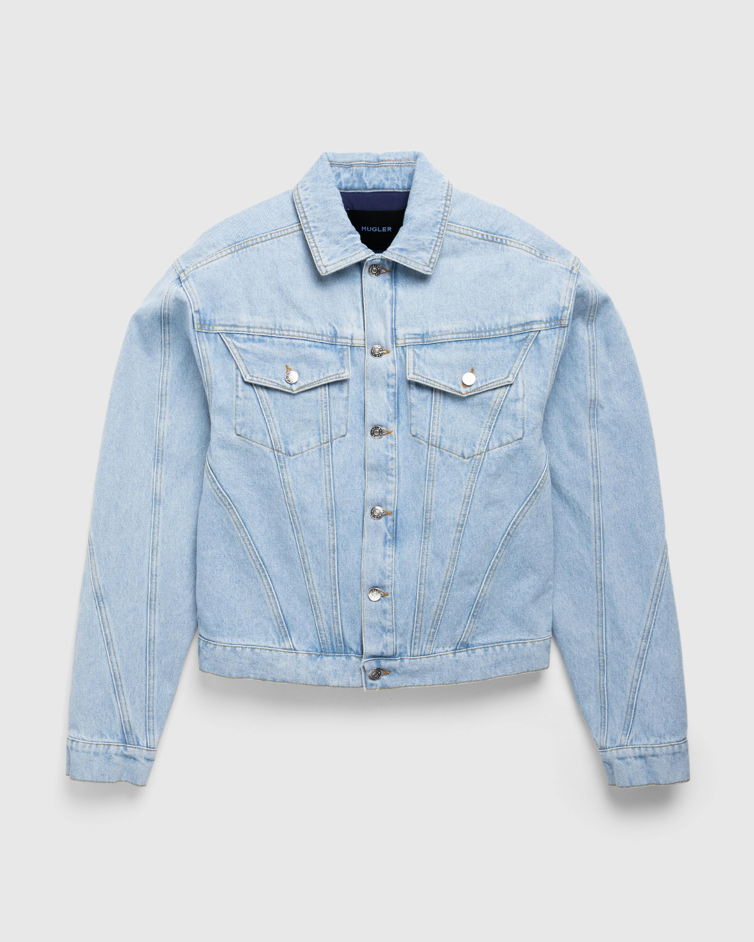 Mugler – Denim Jacket - Denim Jackets - Blue - Image 1