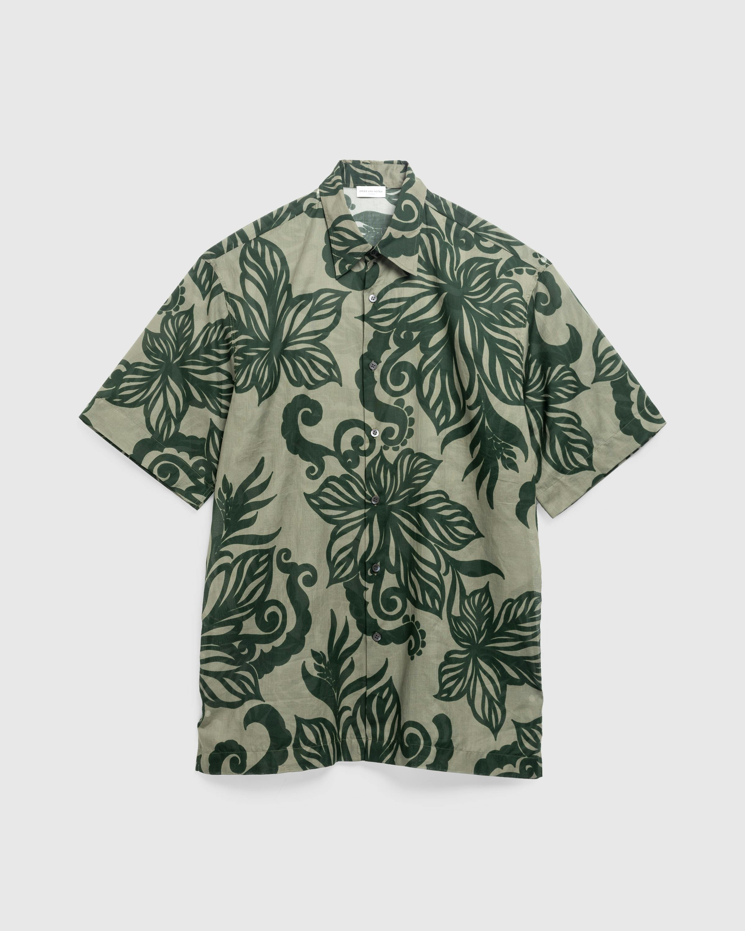 Dries van Noten – Cassidye Shirt Kaki - Longsleeve Shirts - Colorway - Image 1