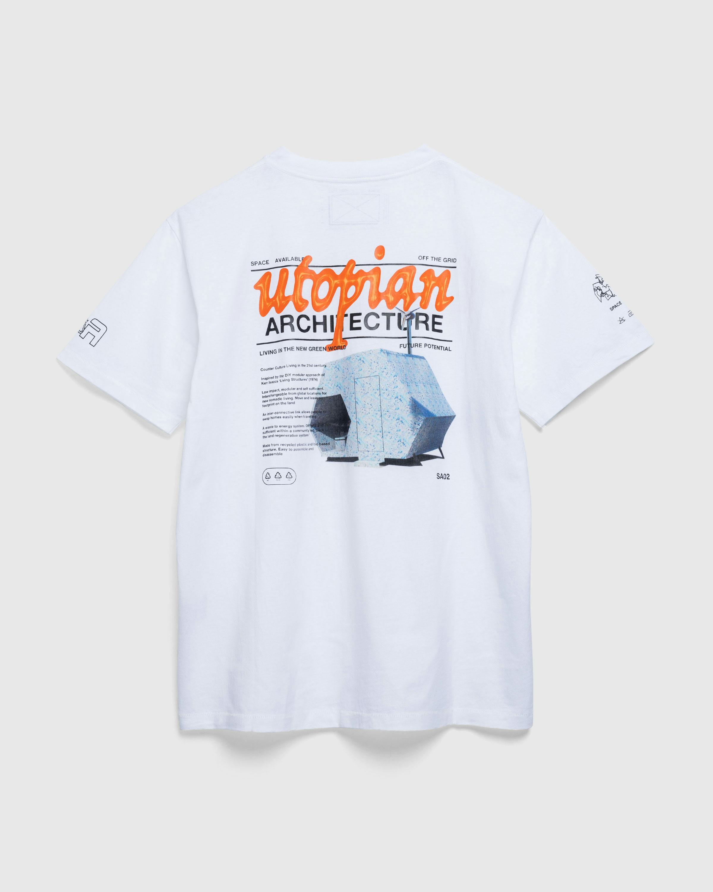 Space Available Studio – Utopian Architecture T-Shirt - Tees - White - Image 1