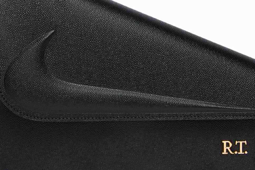 riccardo tisci nike black leather swoosh handbag for $500