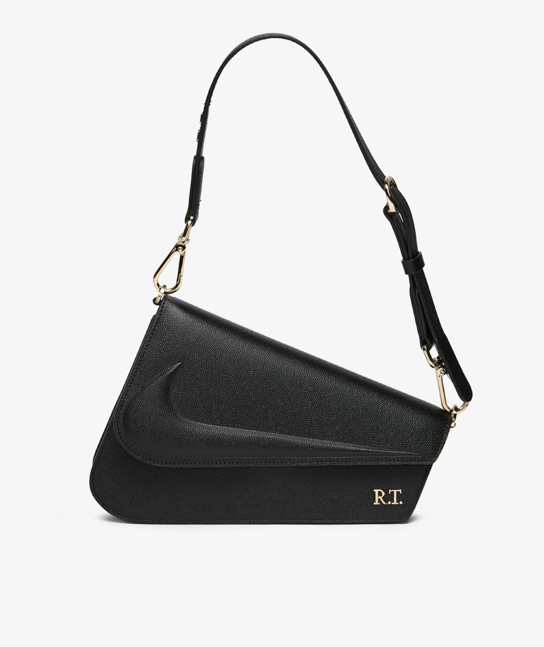 riccardo tisci nike black leather swoosh handbag for $500