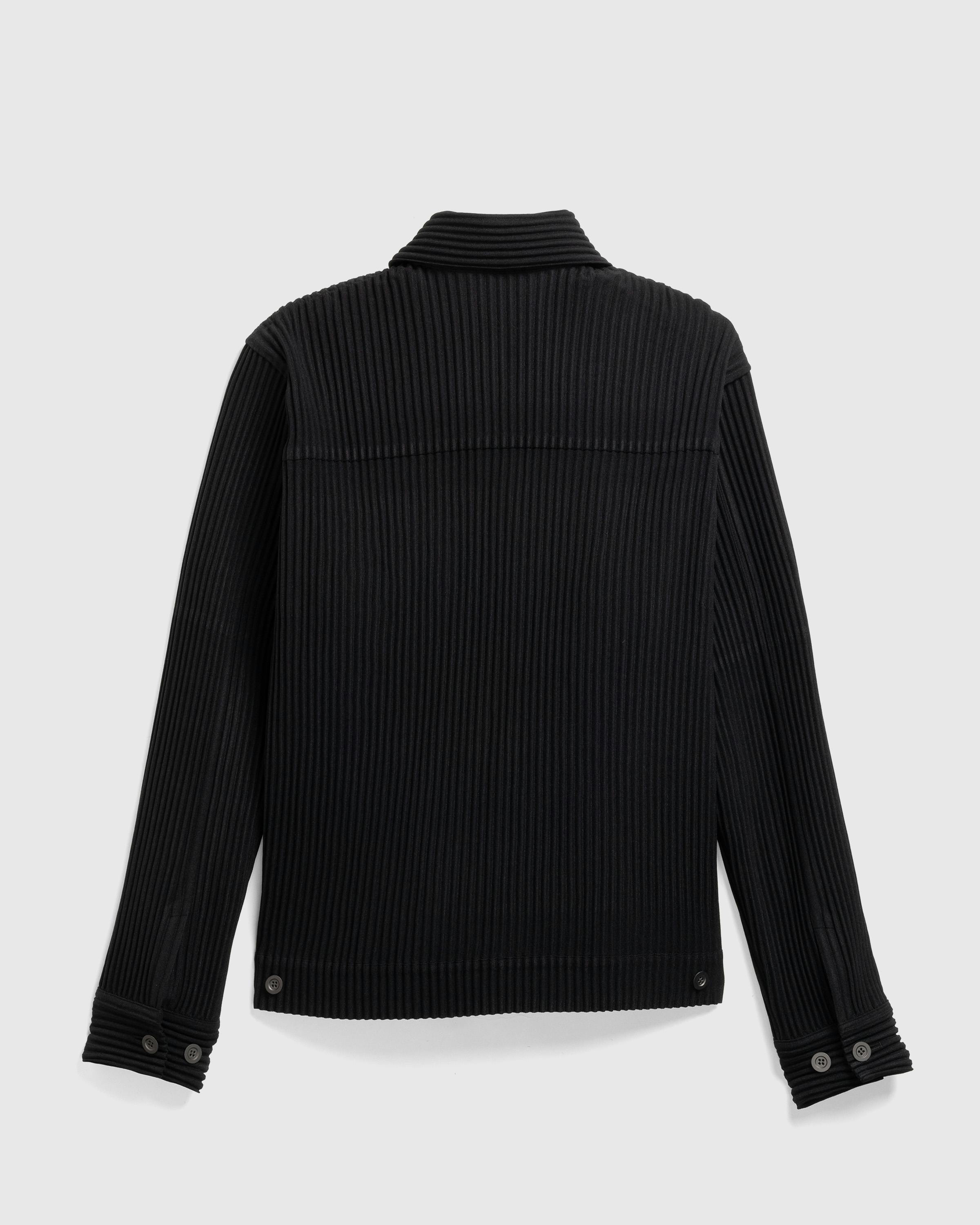 Issey Miyake – Wool Like Light Jacket - Blouses - Black - Image 2