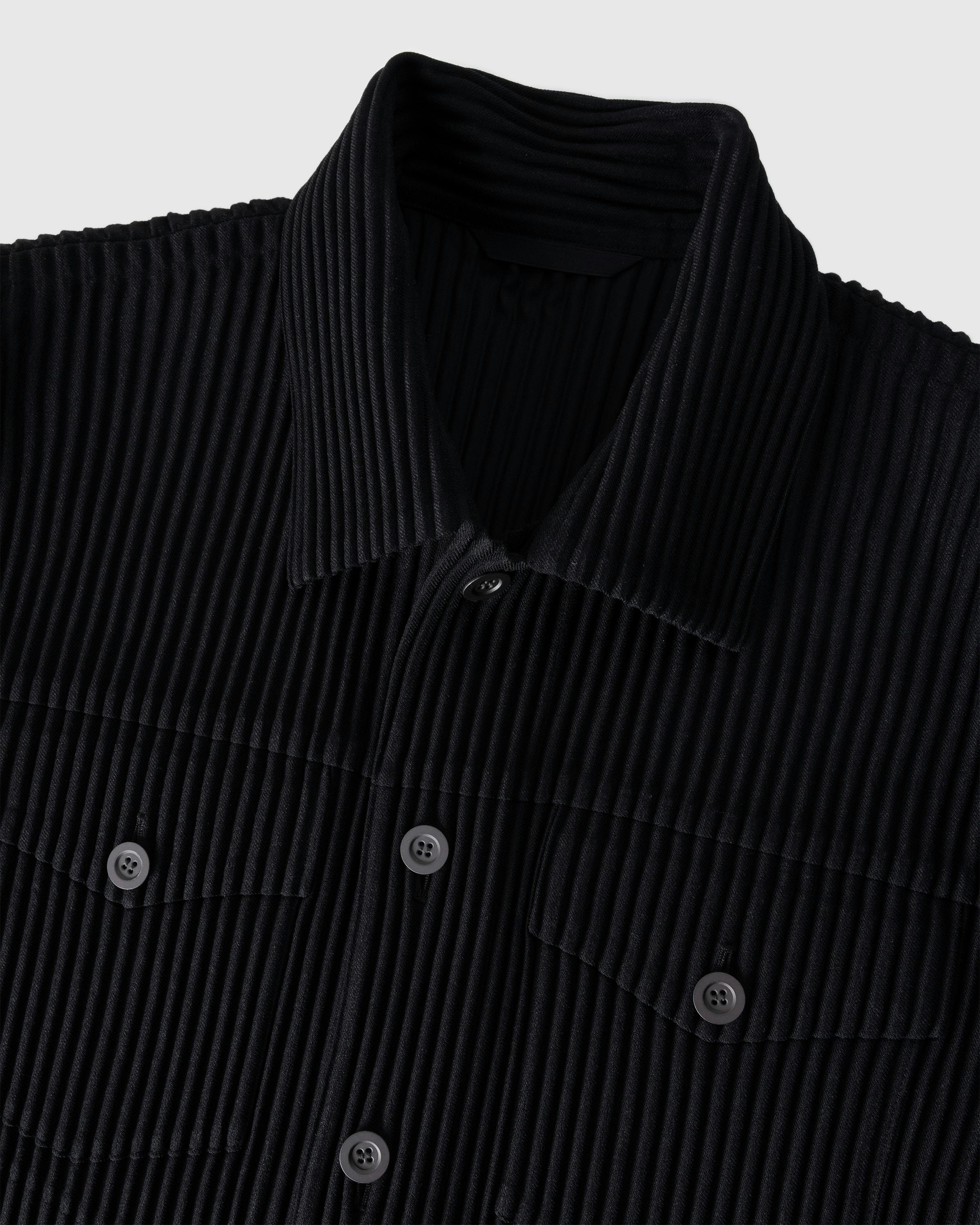 Issey Miyake – Wool Like Light Jacket - Blouses - Black - Image 3