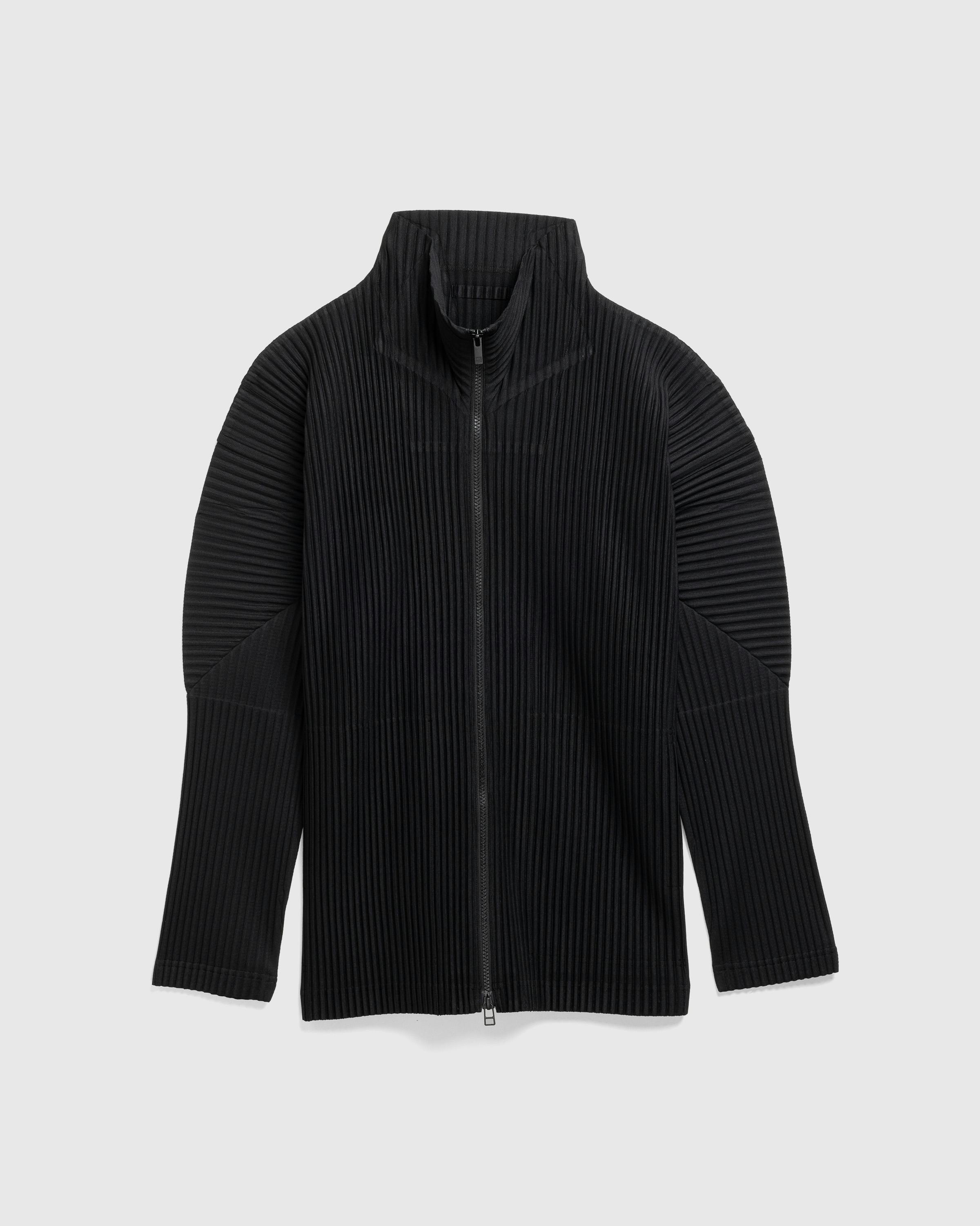 Issey Miyake – Zip-Up Cardigan Basics - Cardigans - Black - Image 1