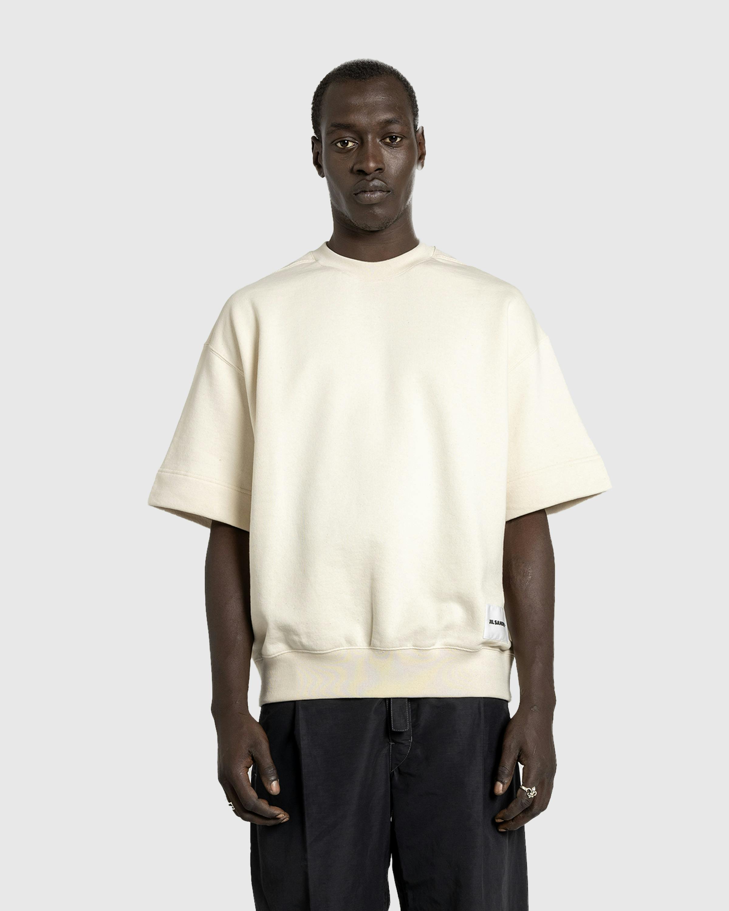 Jil Sander – Short-Sleeve Sweatshirt Beige - Sweatshirts - Beige - Image 2