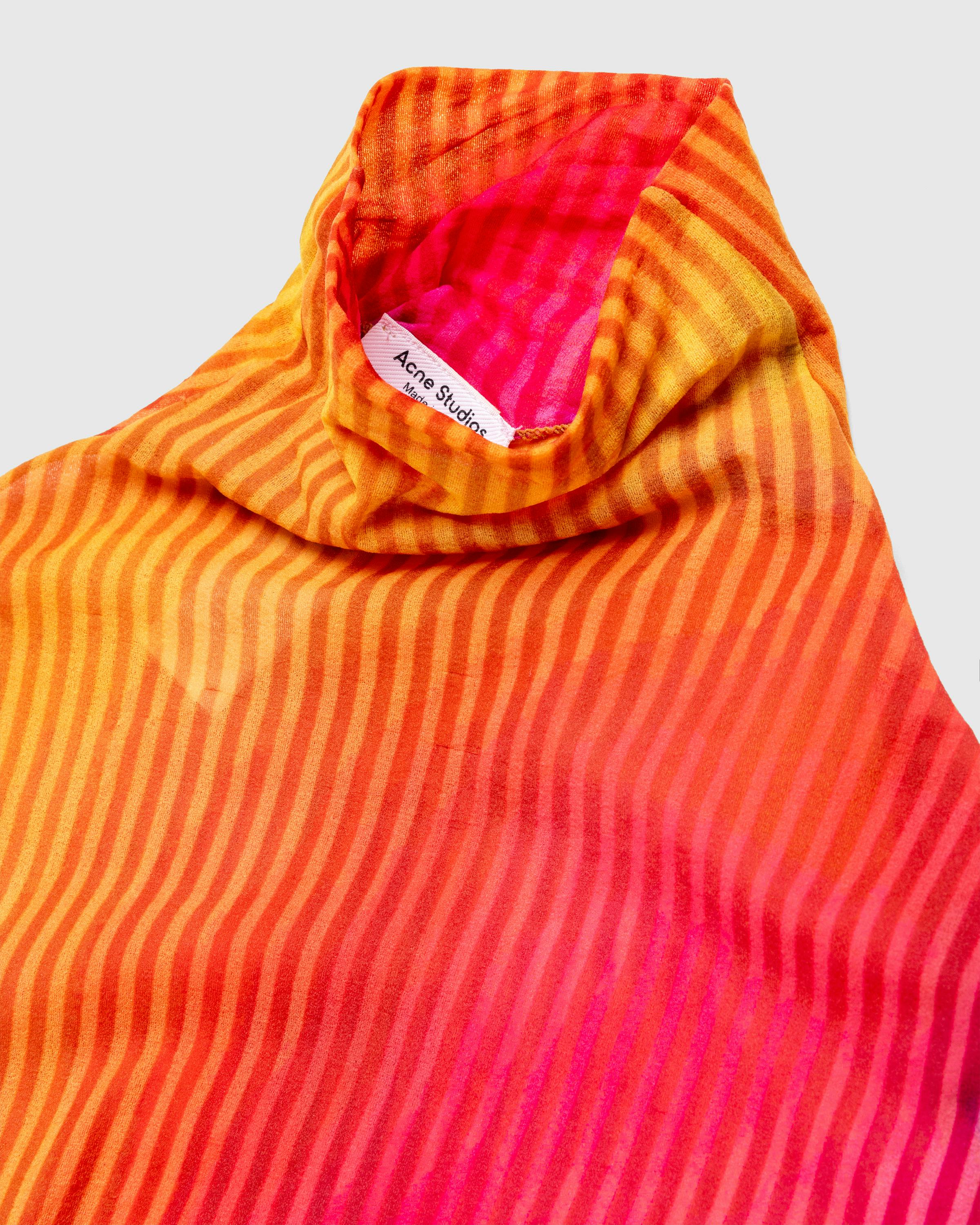 Acne Studios – Heat Print Roll-Up Neck Knit Fuchsia Pink/Blue - Longsleeves - Pink - Image 6