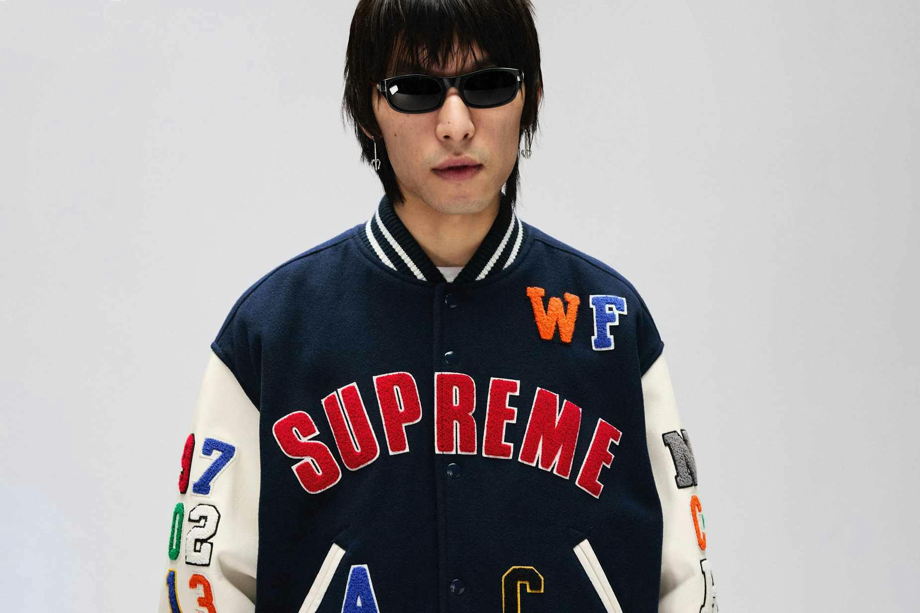 supreme varsity jacket from the ss25 collection