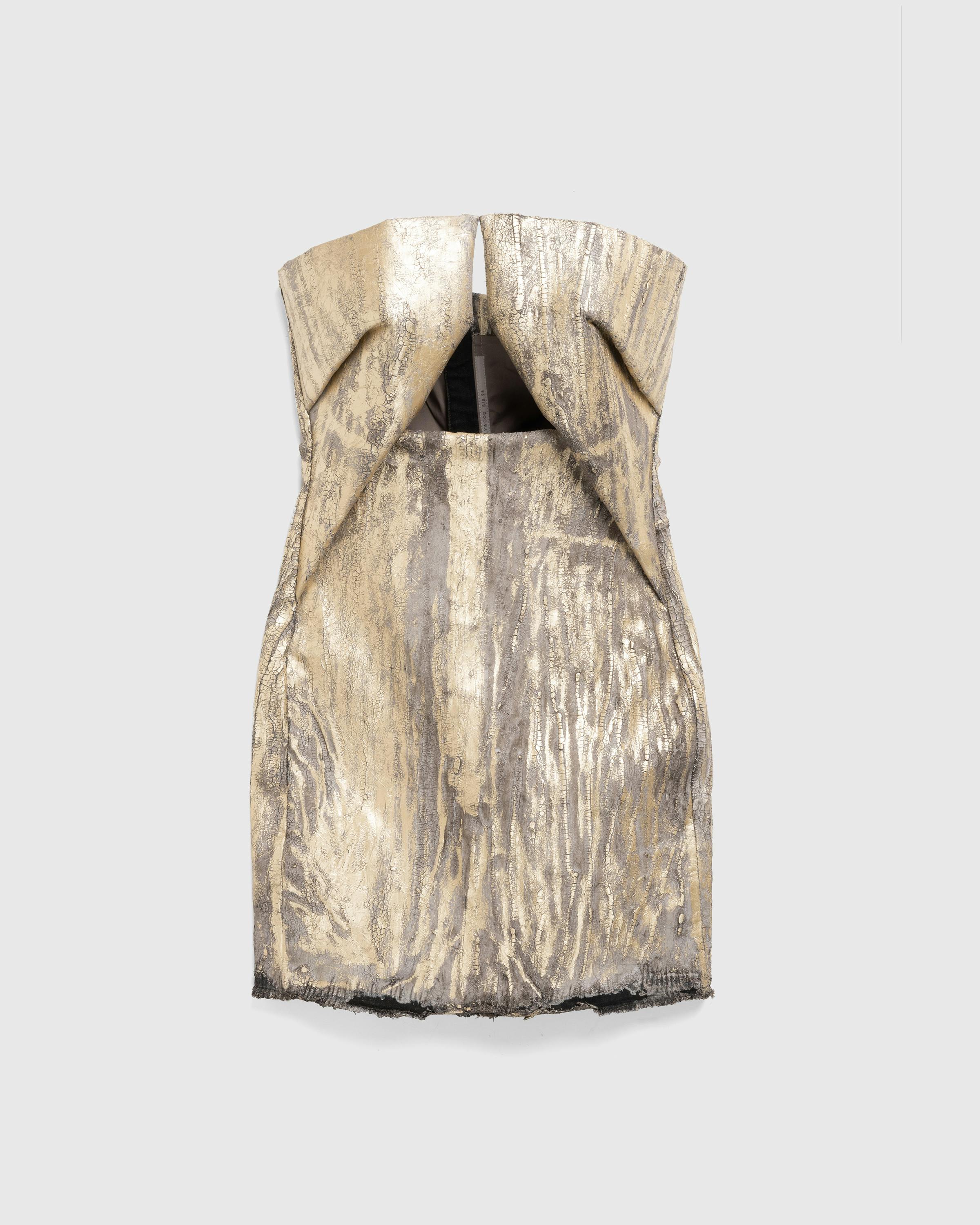 Rick Owens – Prong Denim Minidress - Short - Gold - Image 1