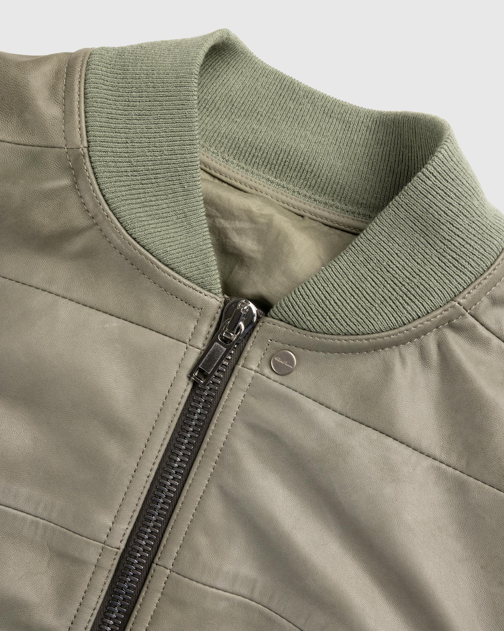 Rick Owens – Girders Cropped Bomber Jacket - Leather Jackets - Green - Image 3