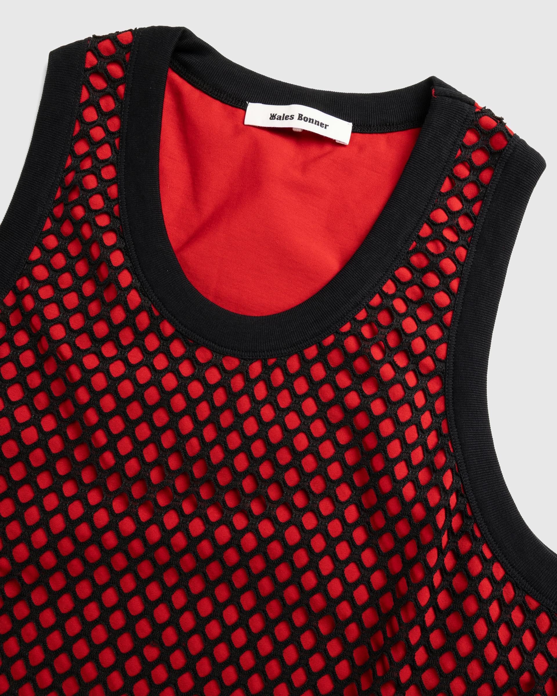 Wales Bonner – Record Tank Top - Tees - Black - Image 4