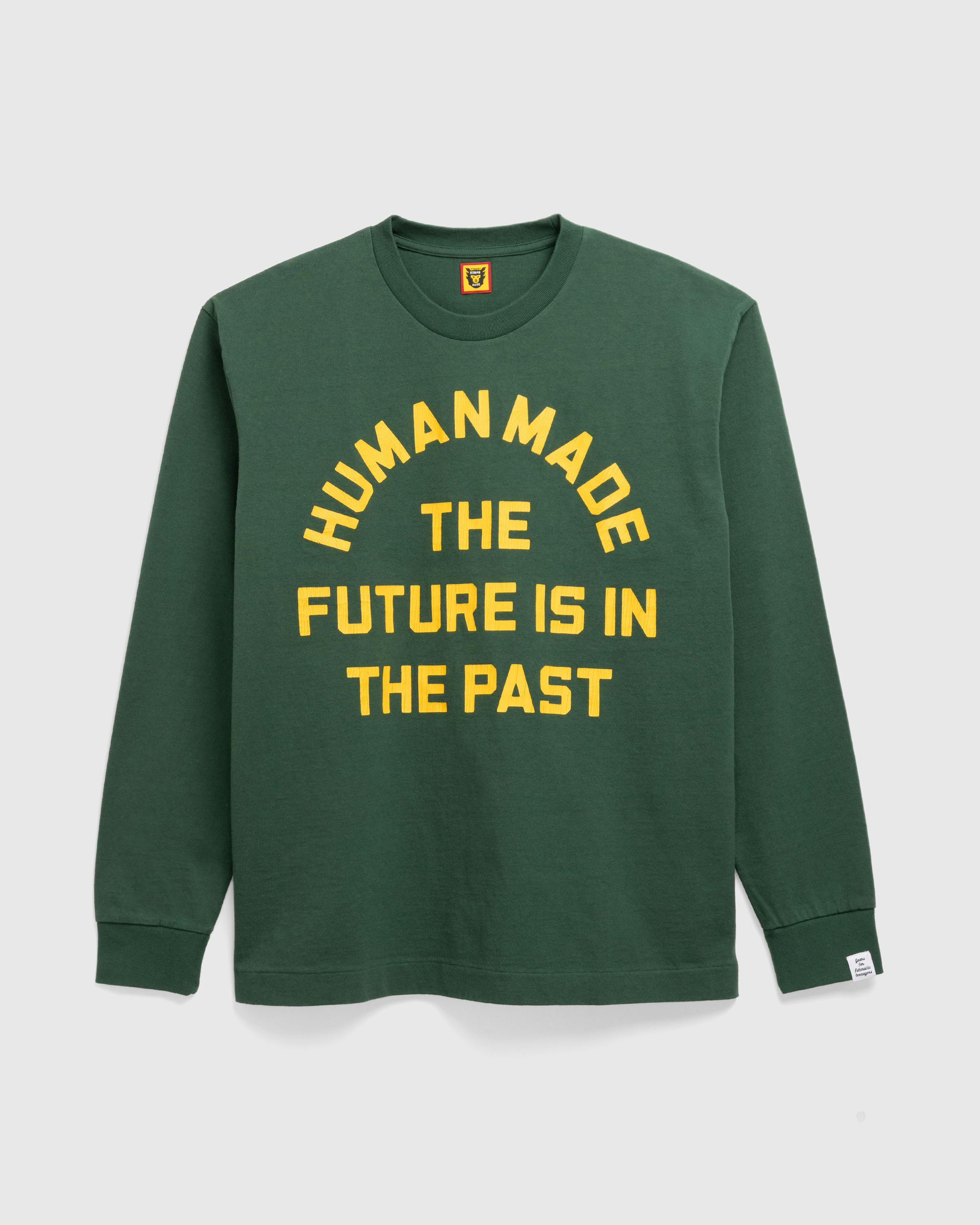 Human Made – Graphic L/S T-Shirt - Tees - Green - Image 1