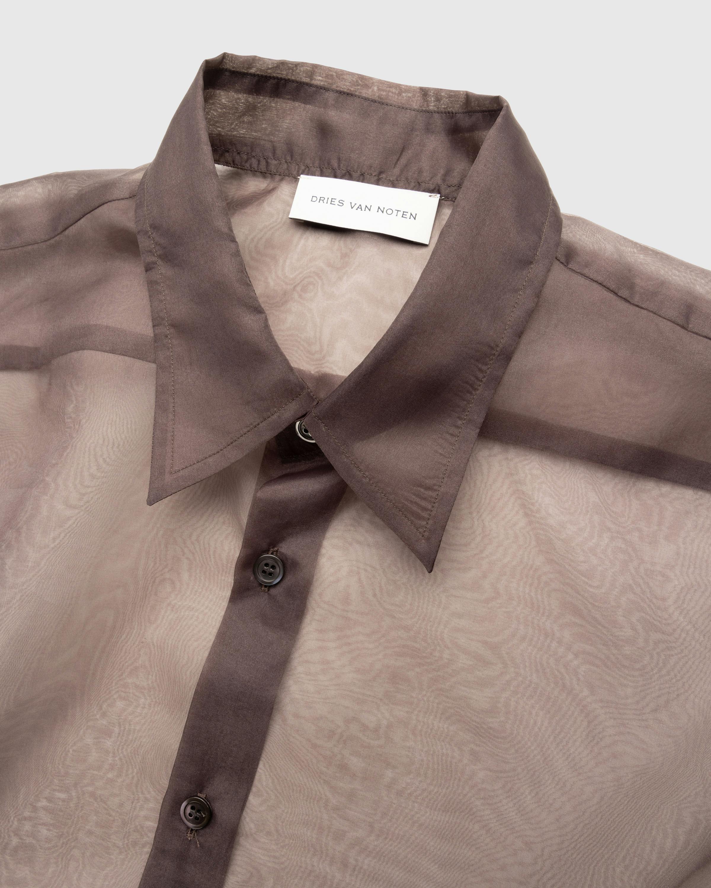 Dries van Noten – Croom 1501 Shirt - Longsleeve Shirts - Brown - Image 4