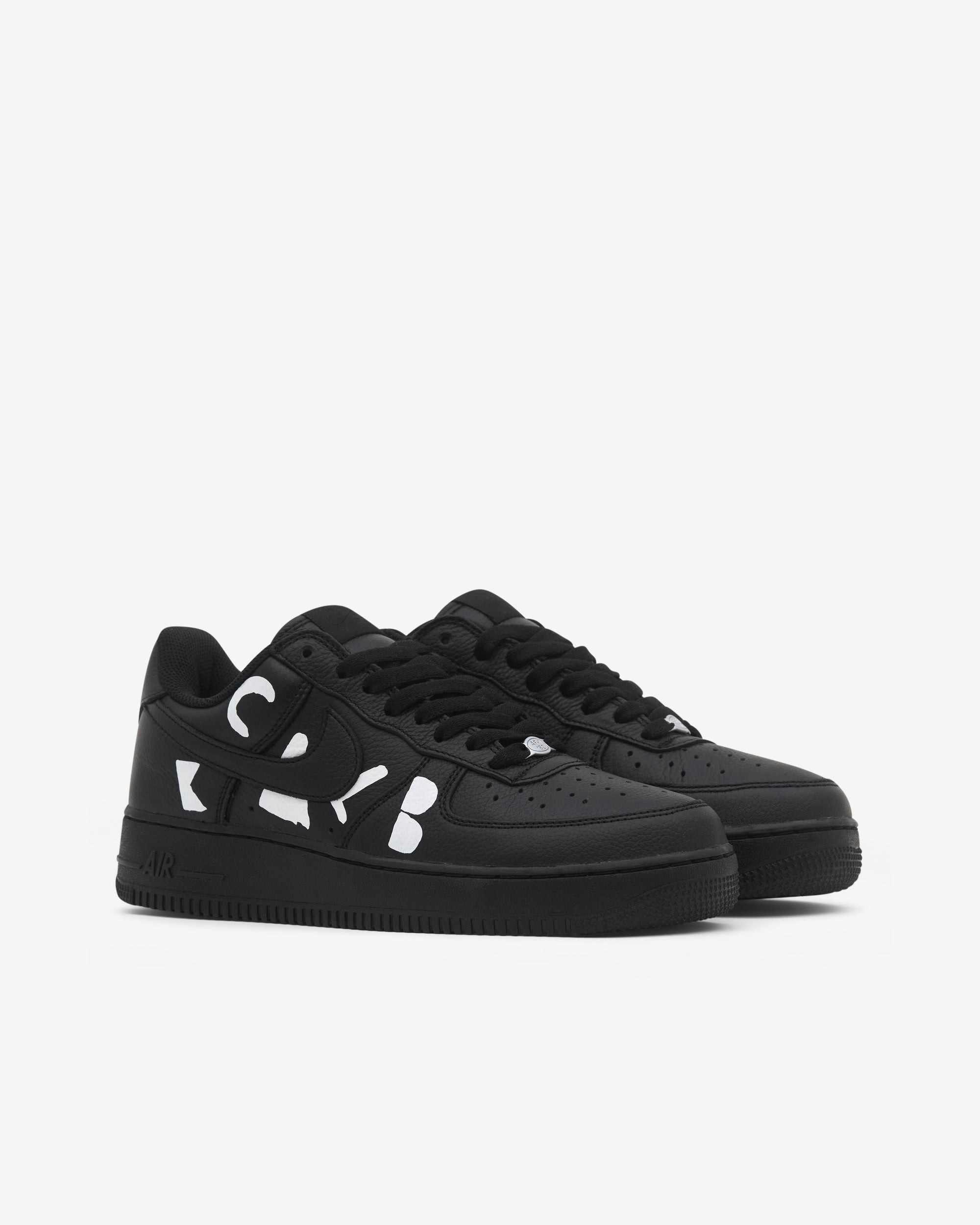 nike air force 1 black cdg collab in leather